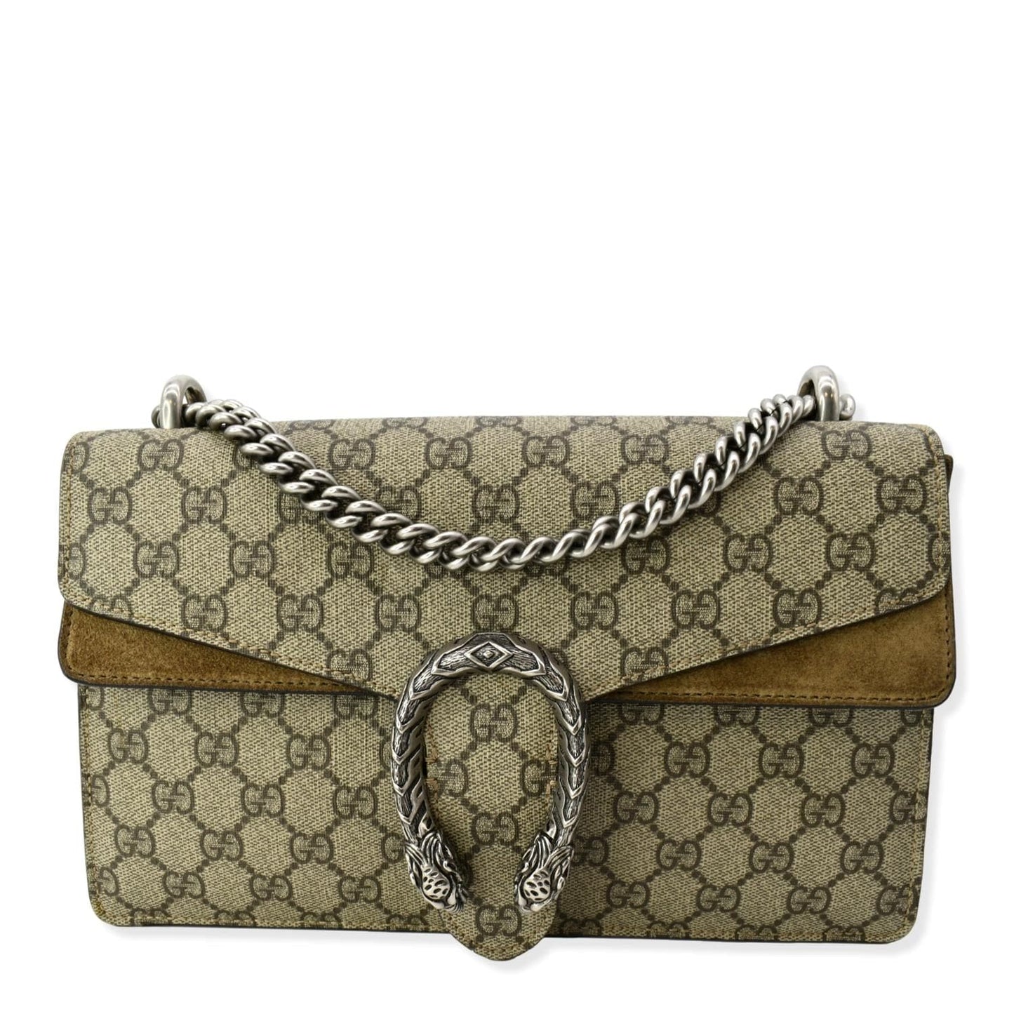 Gucci Dionysus Supreme Shoulder Bag Canvas Beige