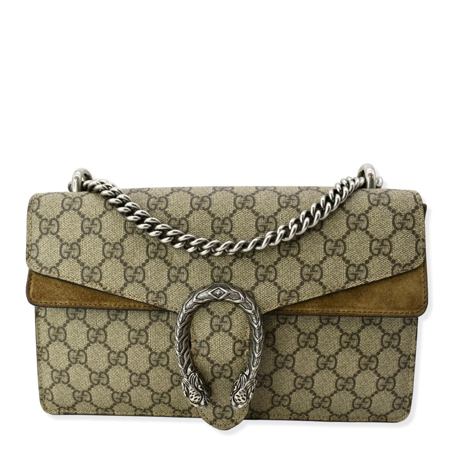 Gucci Dionysus Supreme Shoulder Bag Canvas Beige
