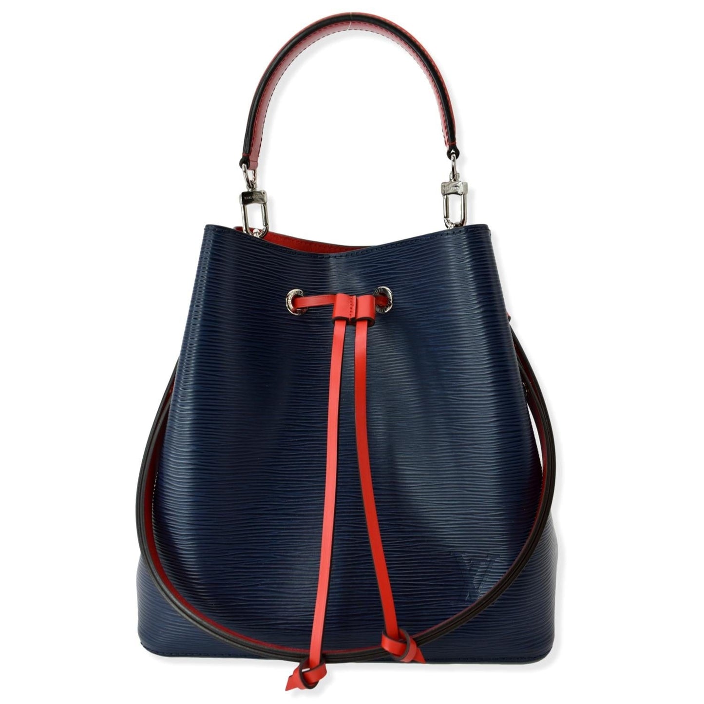 Louis Neonoe Epi Shoulder Bag Indigo Leather