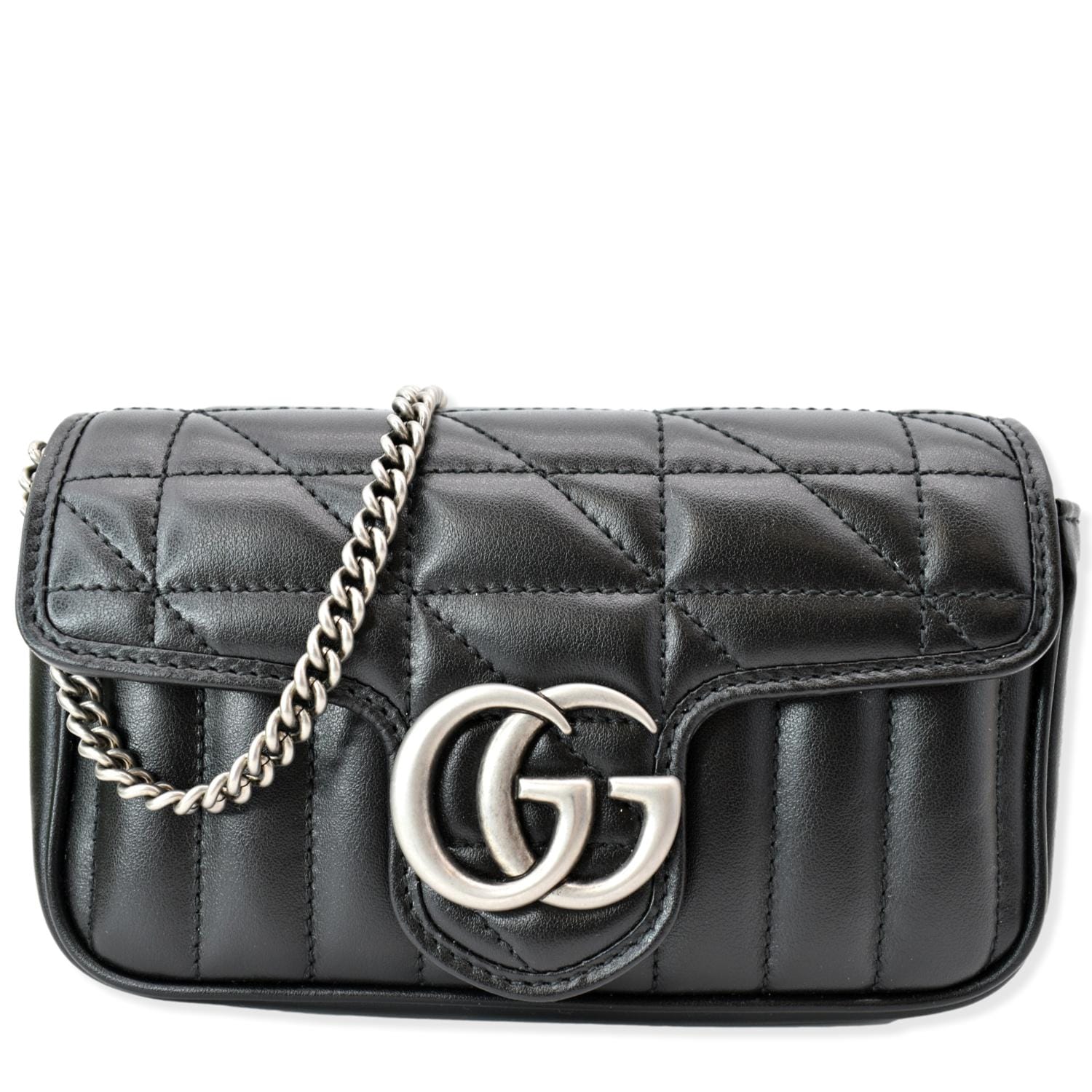 Gucci Marmont Super Crossbody Bag Leather Black