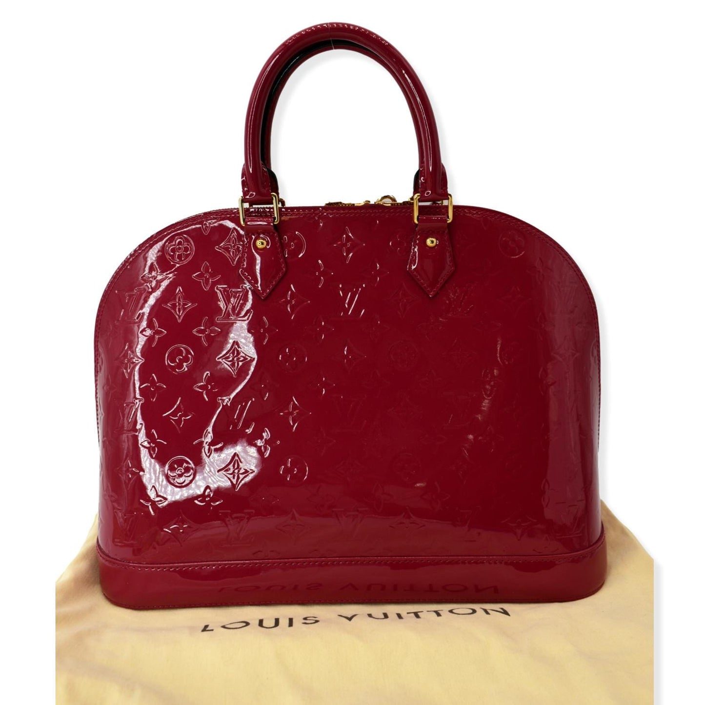 Louis Alma Gm Vernis Satchel Bag Leather Monogram Travel Bag