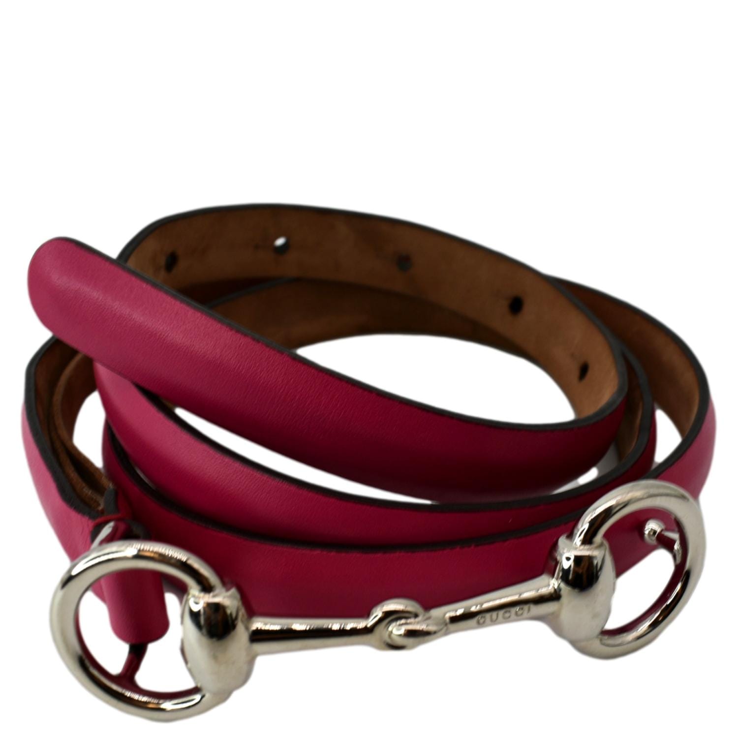 Gucci Horsebit Belt Size Handbag Leather Pink Accessory