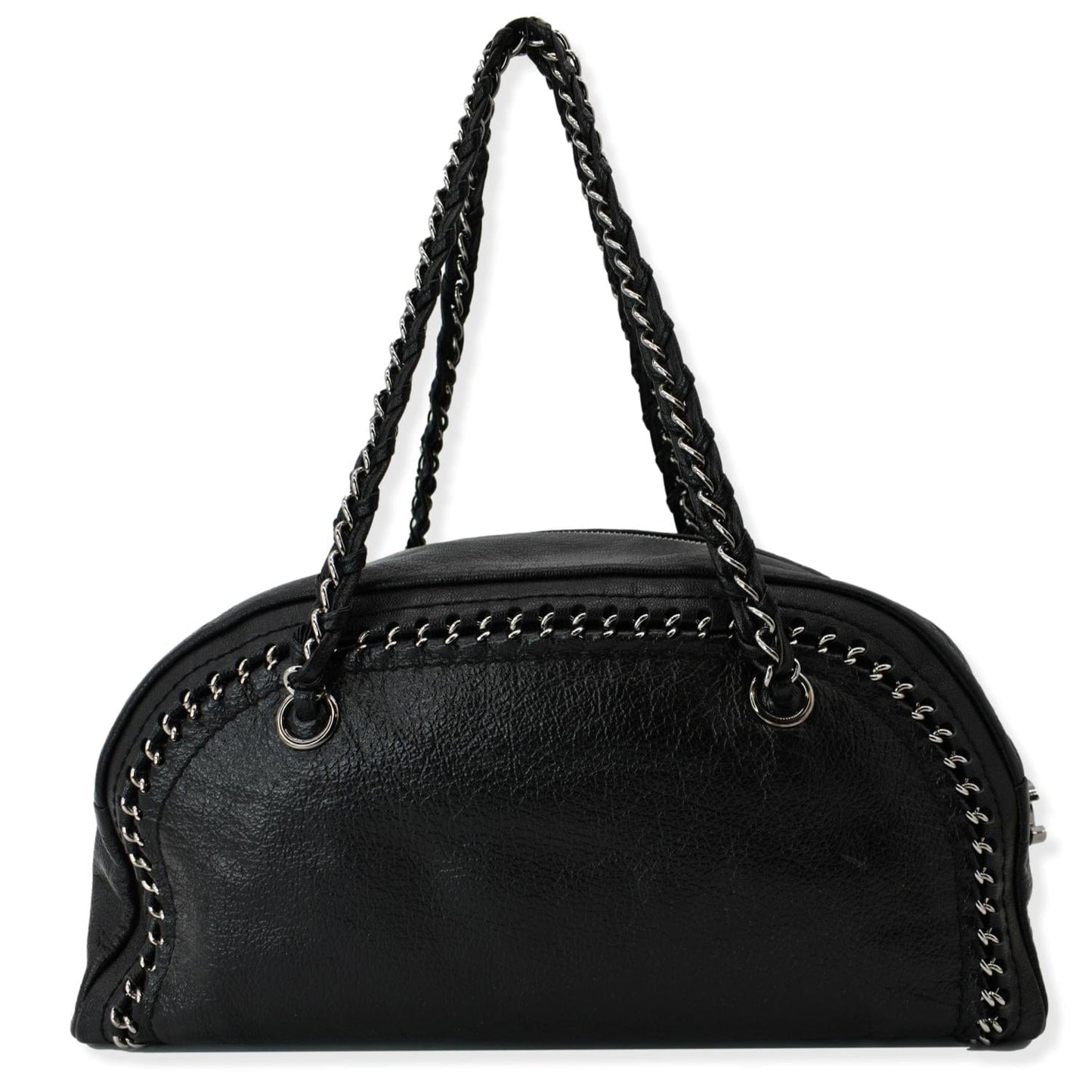 Chanel CC Around Bowling Leather Black Travel Bag