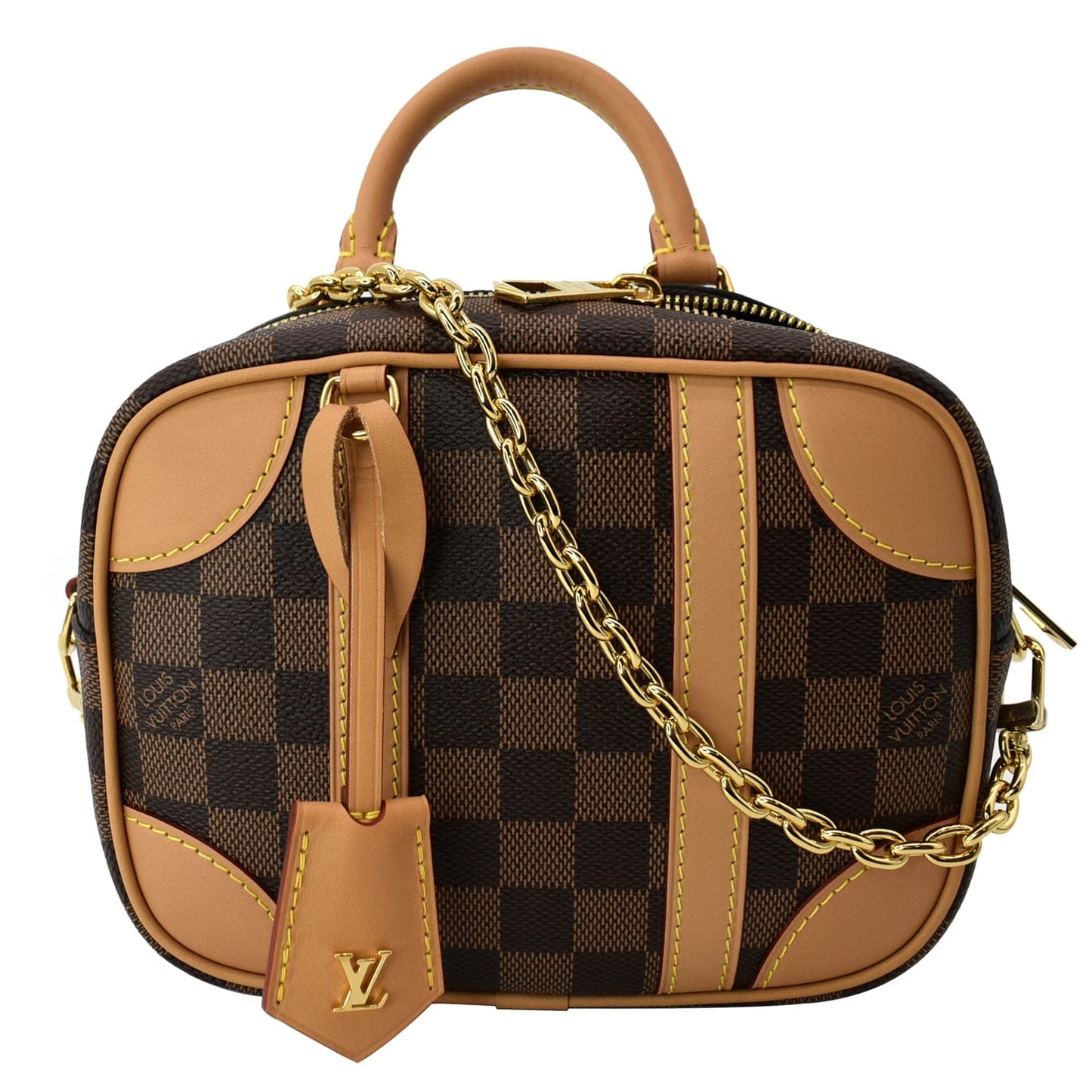 Louis Valisette Souple Bb Damier Ebene Shoulder Brown Shoulder Bag