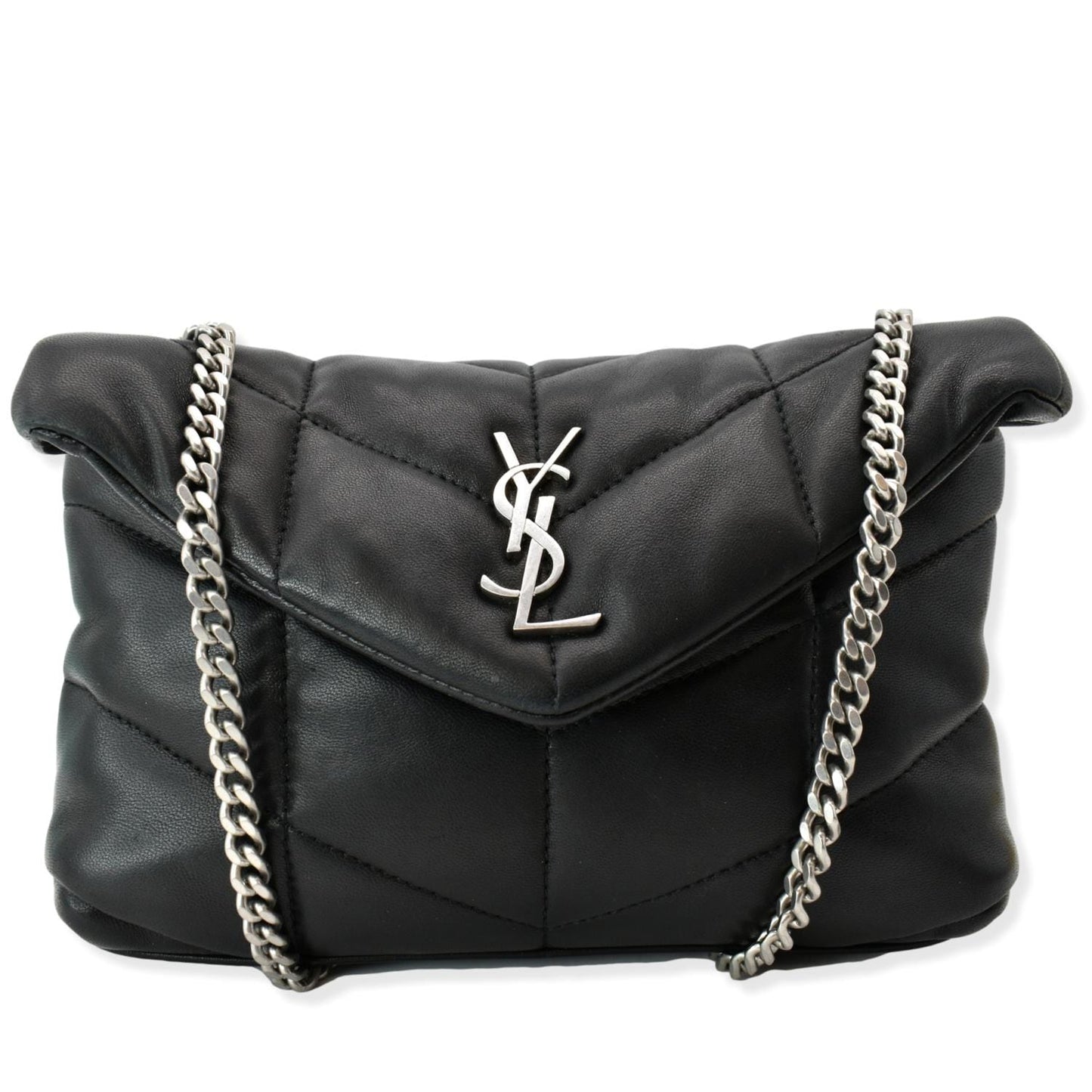 YSL Saint Laurent Saint Loulou Puffer Crossbody Bag Hot Deals Leather Black
