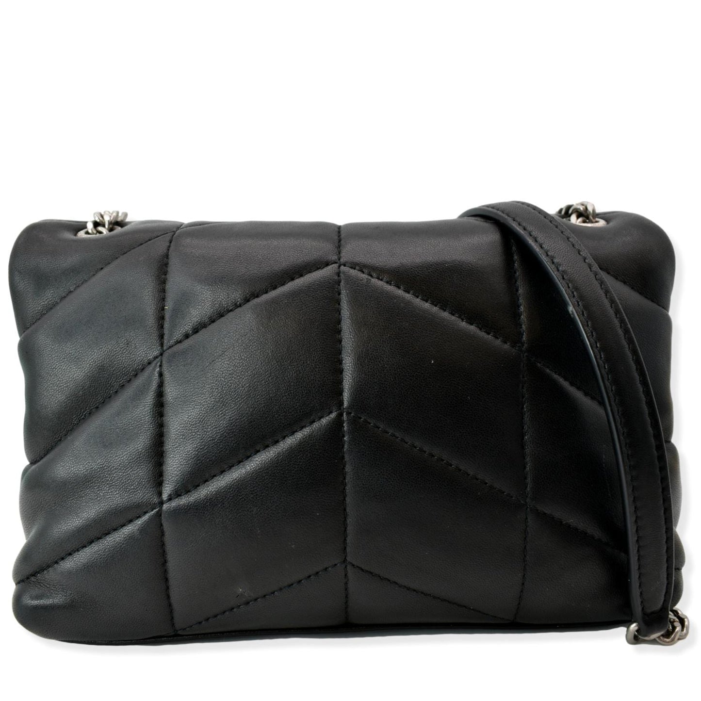 YSL Saint Laurent Yves Loulou Puffer Crossbody Bag Hot Deals Leather Black Mini