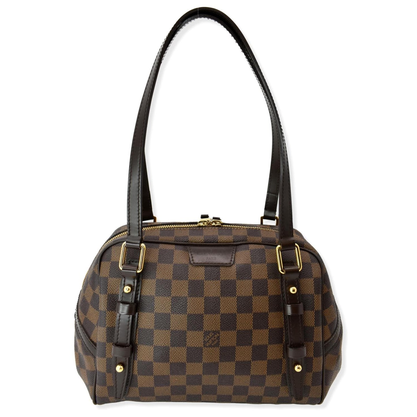 Louis Rivington Pm Damier Ebene Shoulder Bag Brown