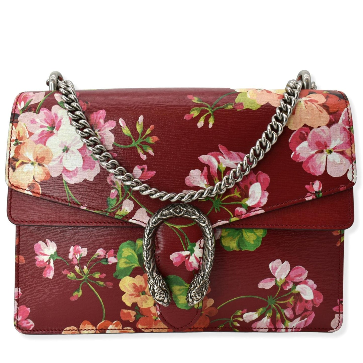 Gucci Dionysus Floral Blooms Shoulder Bag Leather Red