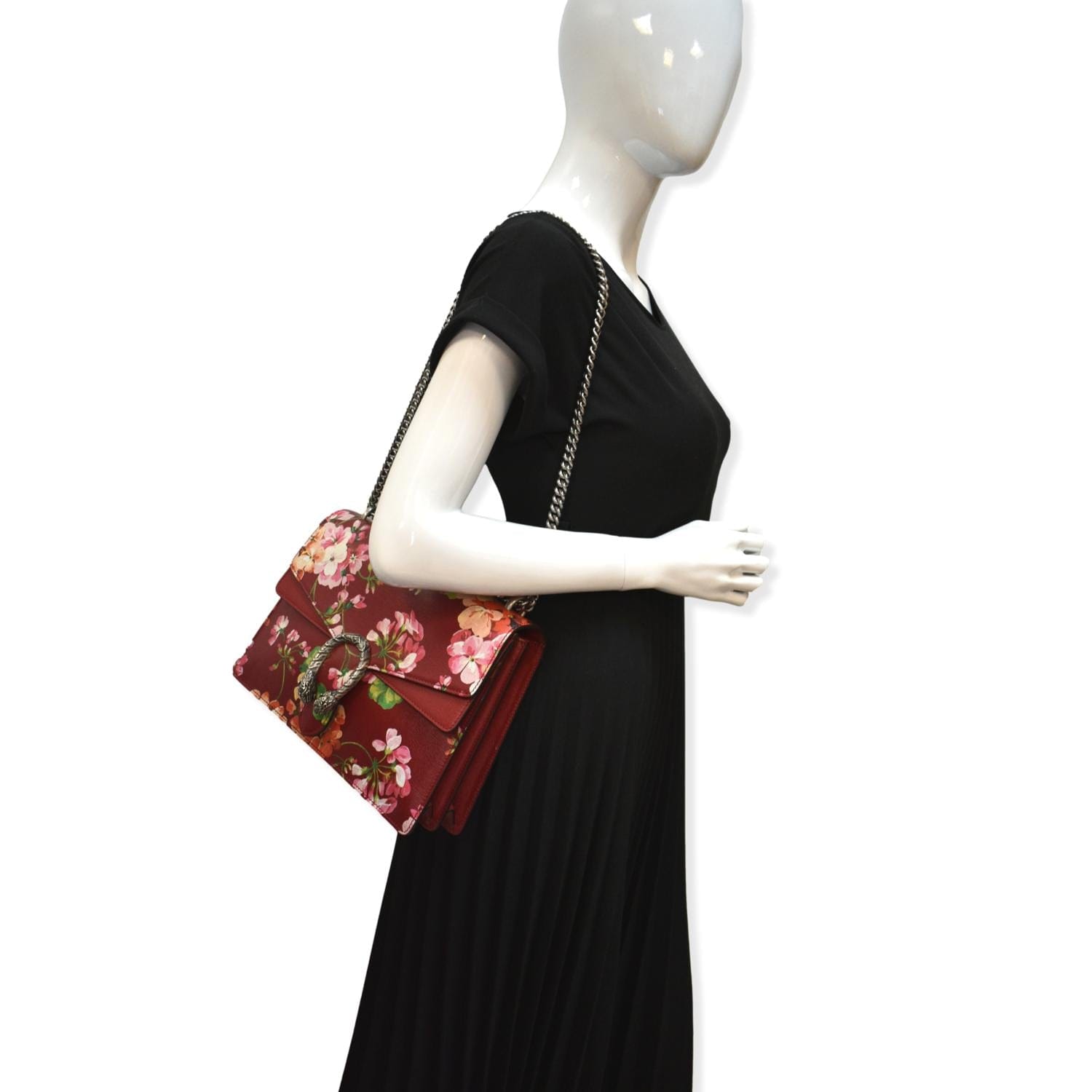 Gucci Dionysus Floral Blooms Shoulder Bag Leather Red