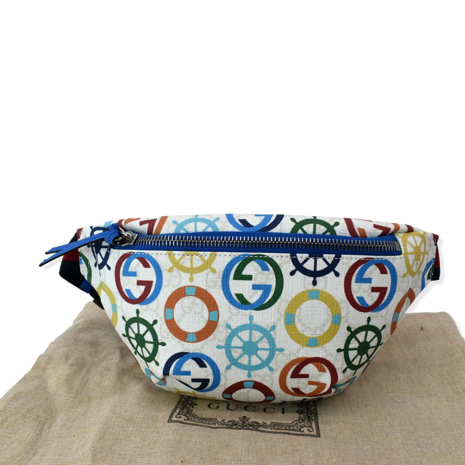 Gucci Children Printed Coated Belt Bag Multicolor Canvas Accessory
