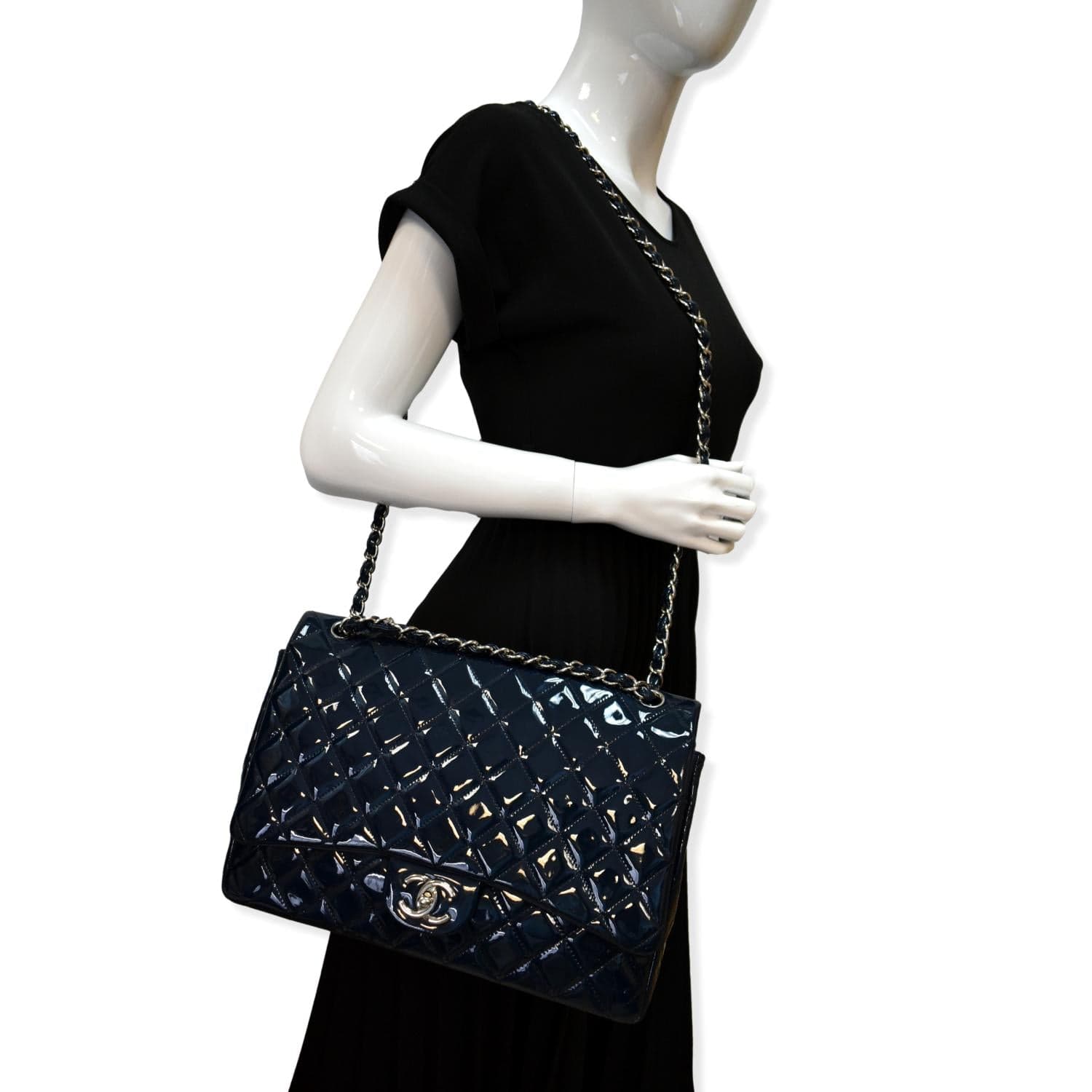Chanel Classic Maxi Double New Rep Shoulder Bag Leather Quilted