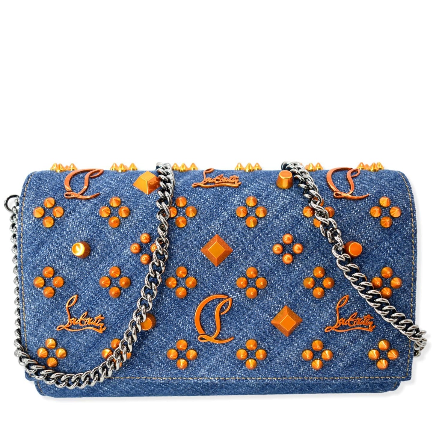 Paloma New Rep Pearl Spikes Crossbody Bags Denim Blue