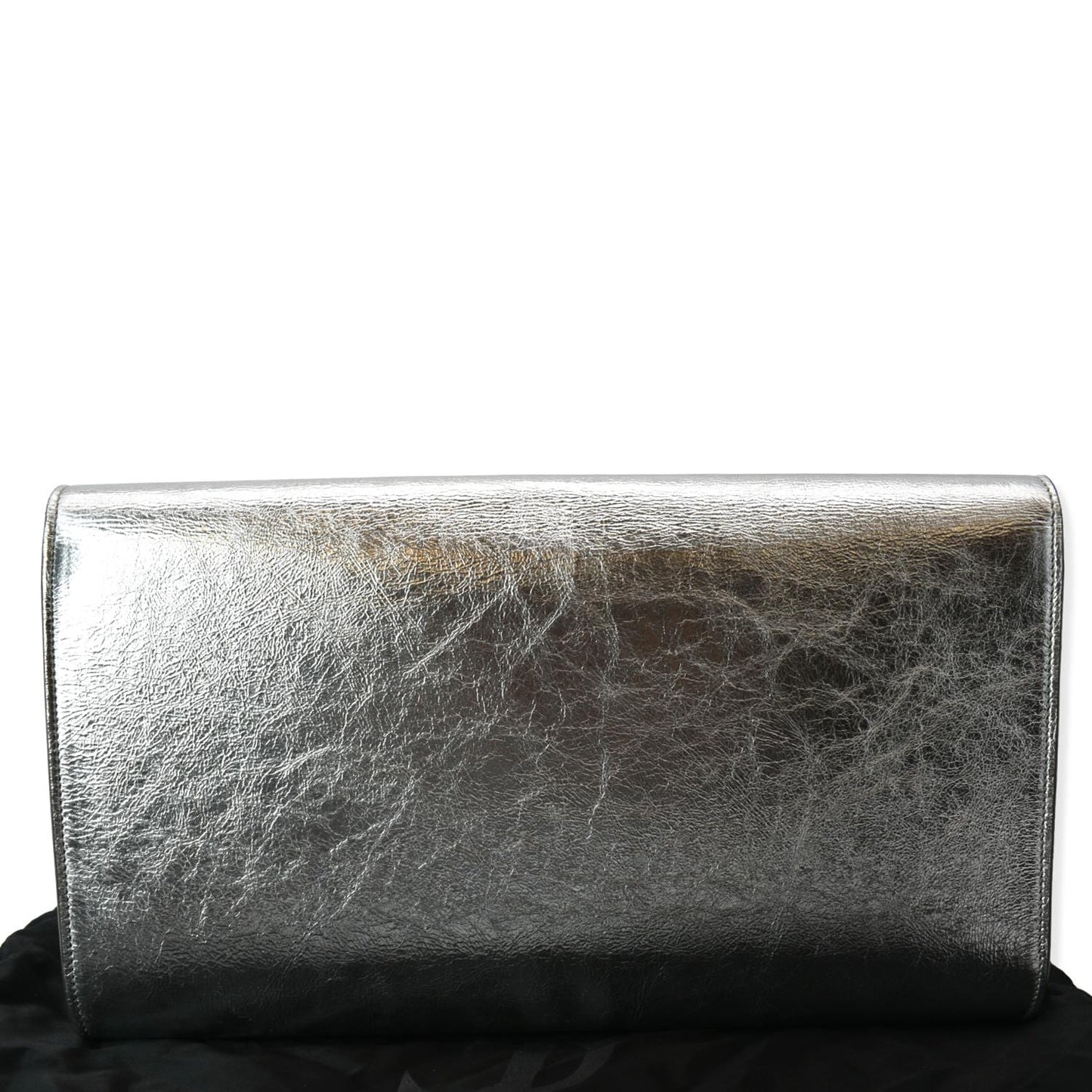 YSL Saint Laurent Saint Belle De Jour Clutch Bag Leather Silver Jour Clutch