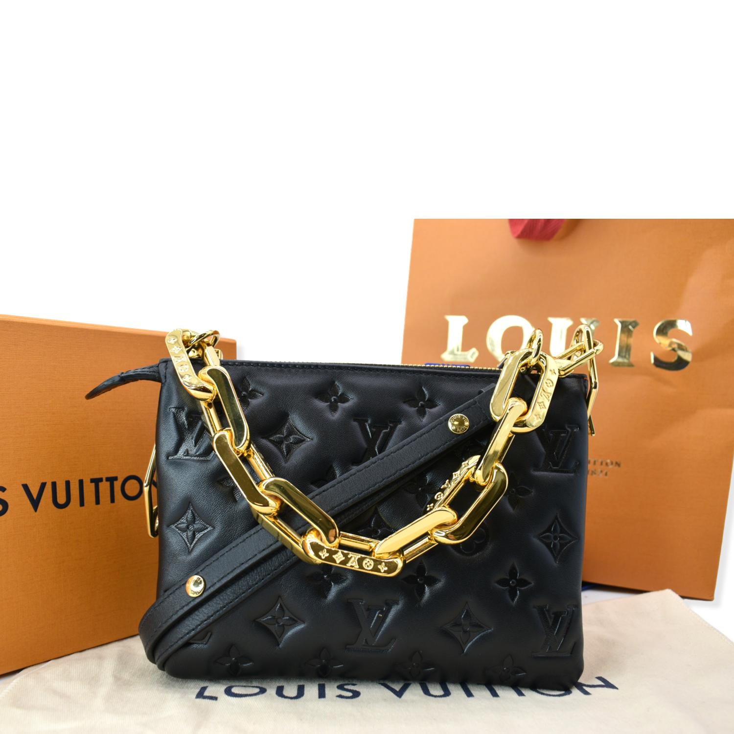 Louis Coussin Bb Embossed Shoulder Bag Leather Monogram