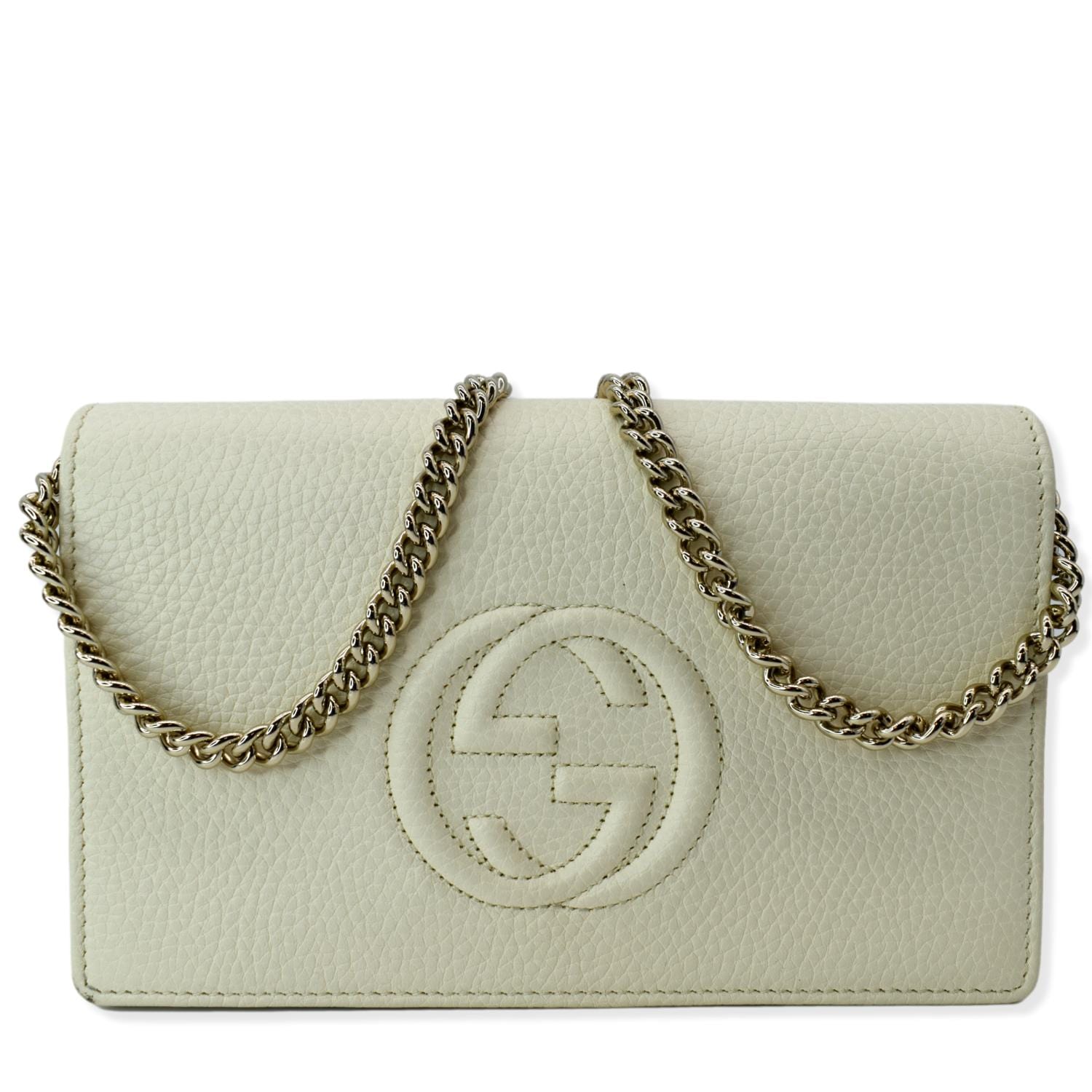 Gucci Soho Wallet On Crossbody Bag Ivory Leather Mini