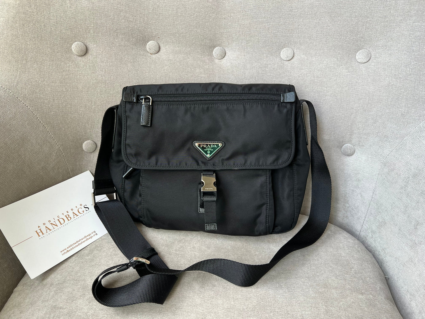 Prada Prada Nylon Black Cross Body Satchel Crossbody Bag