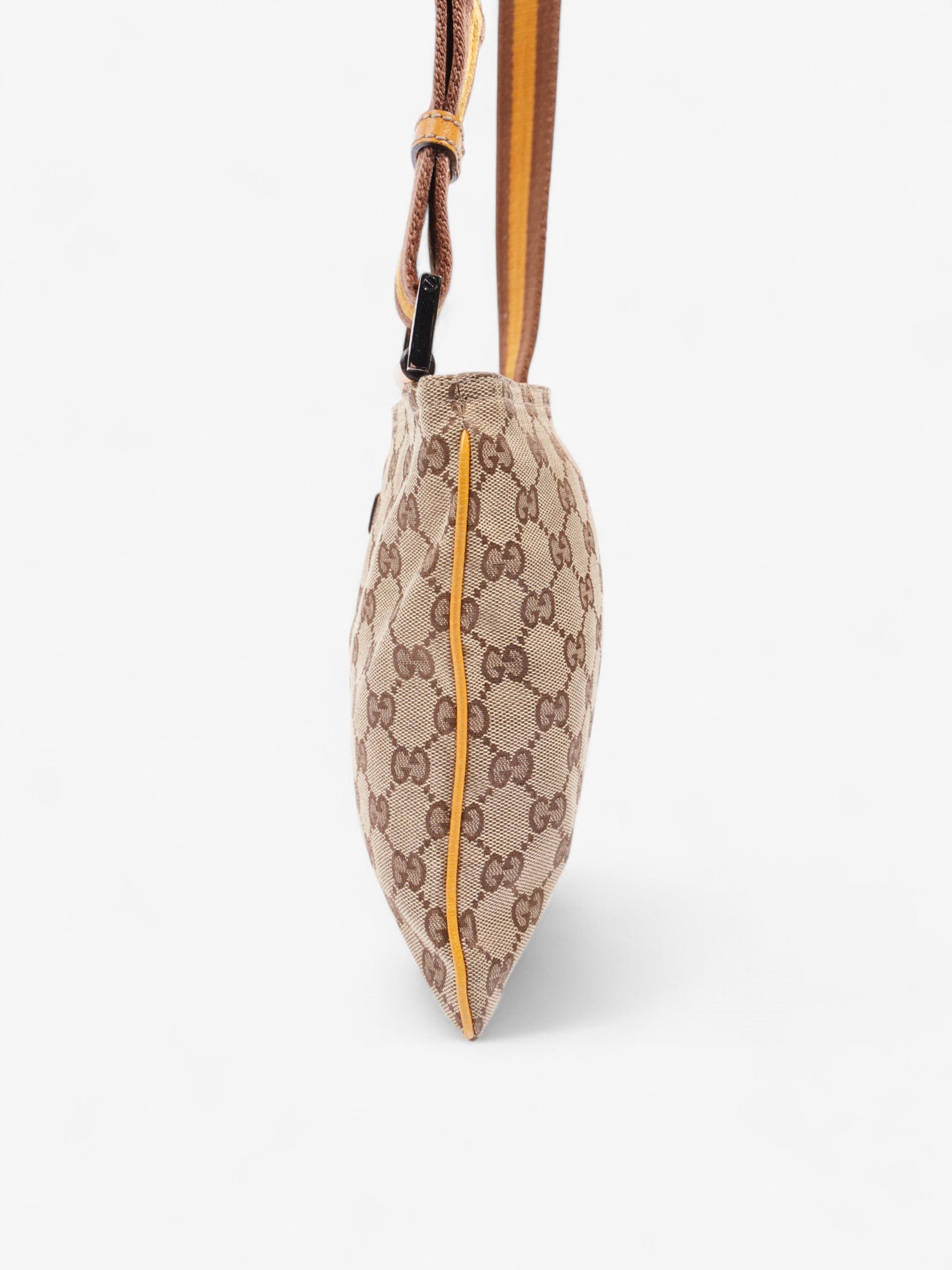 Gucci Sherry Supreme Yellow Crossbody Bag Canvas