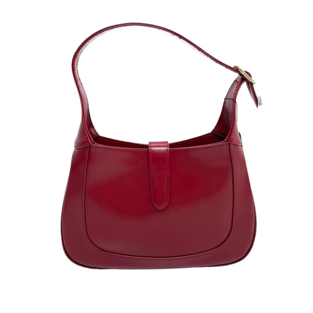 Gucci Jackie Burgundy Leather Red Small Shoulder Bag