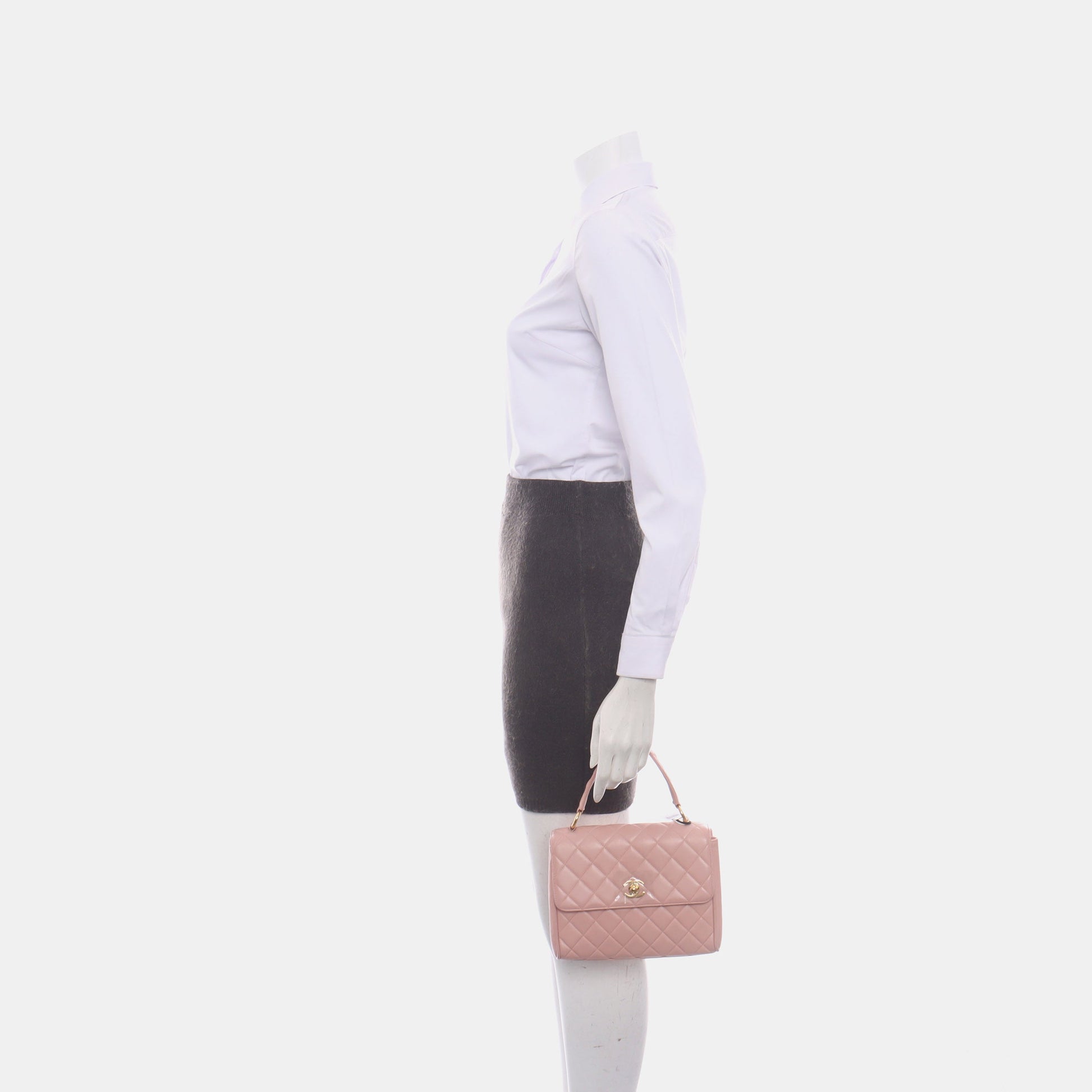 Chanel Top Handle Trendy CC Kelly Flap Pink Gold Leather Shoulder Bag