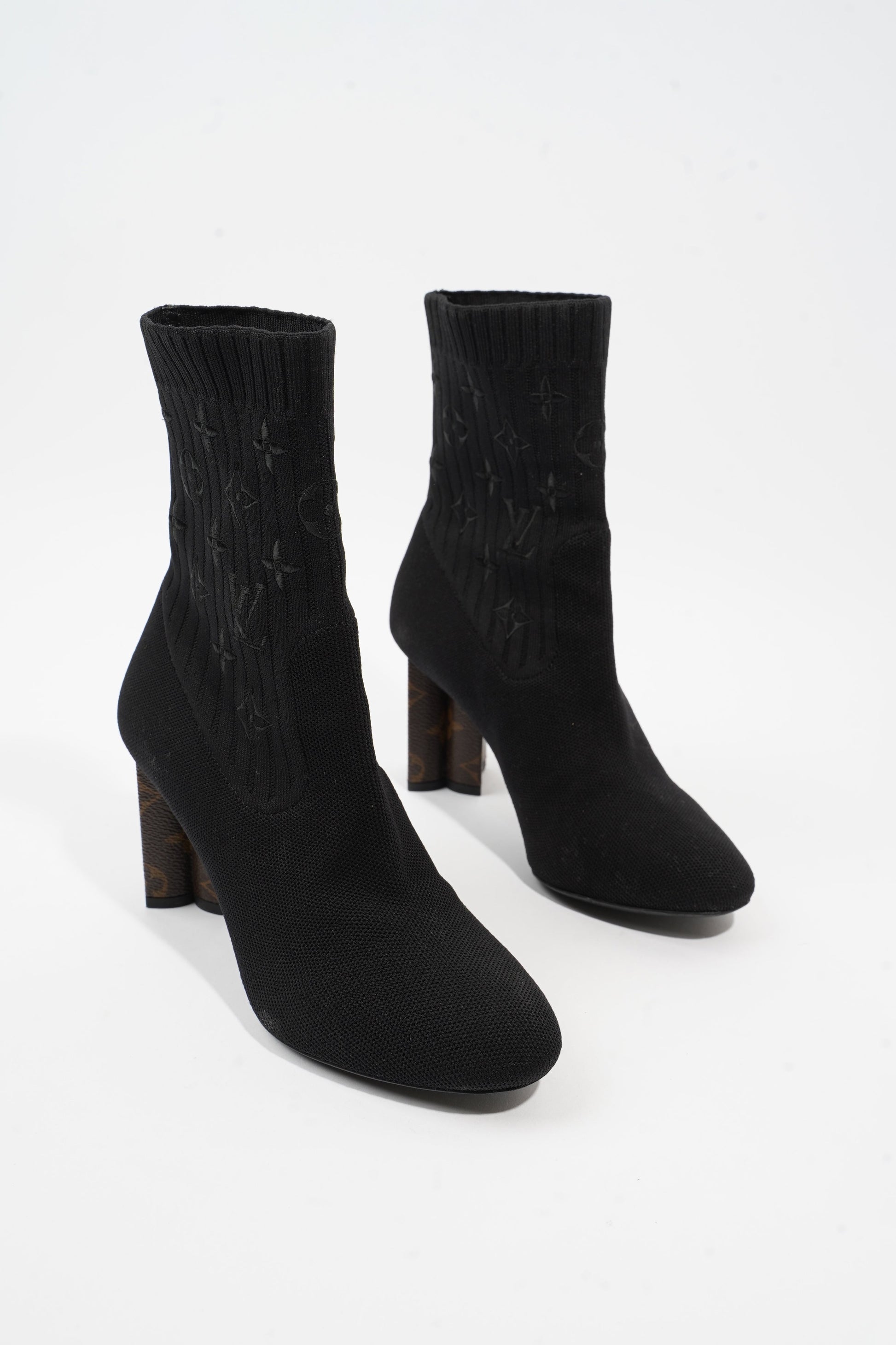 Louis Vuitton Silhouette Ankle Boot Fabric EU 37 Black Shoes