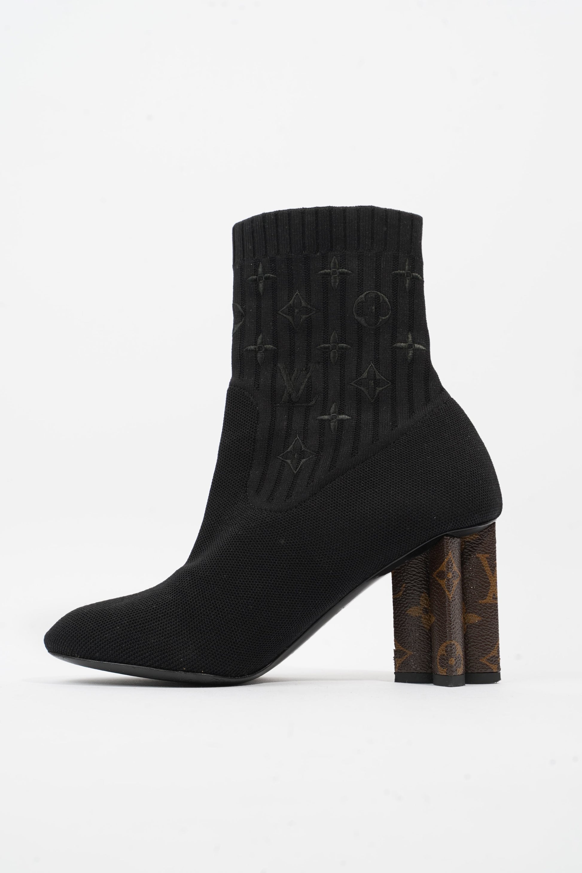Louis Vuitton Silhouette Ankle Boot Fabric EU 37 Black Shoes