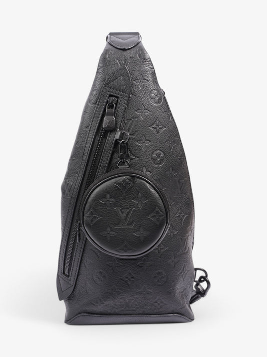 Louis Vuitton Duo sling Embossed Leather Black Crossbody Bag