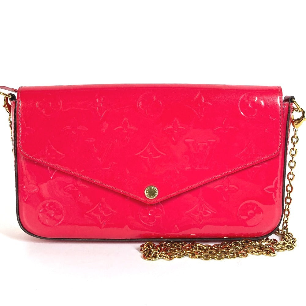Louis Vuitton Long Purse M61787 Vernis Monogram Pink Wallet Case