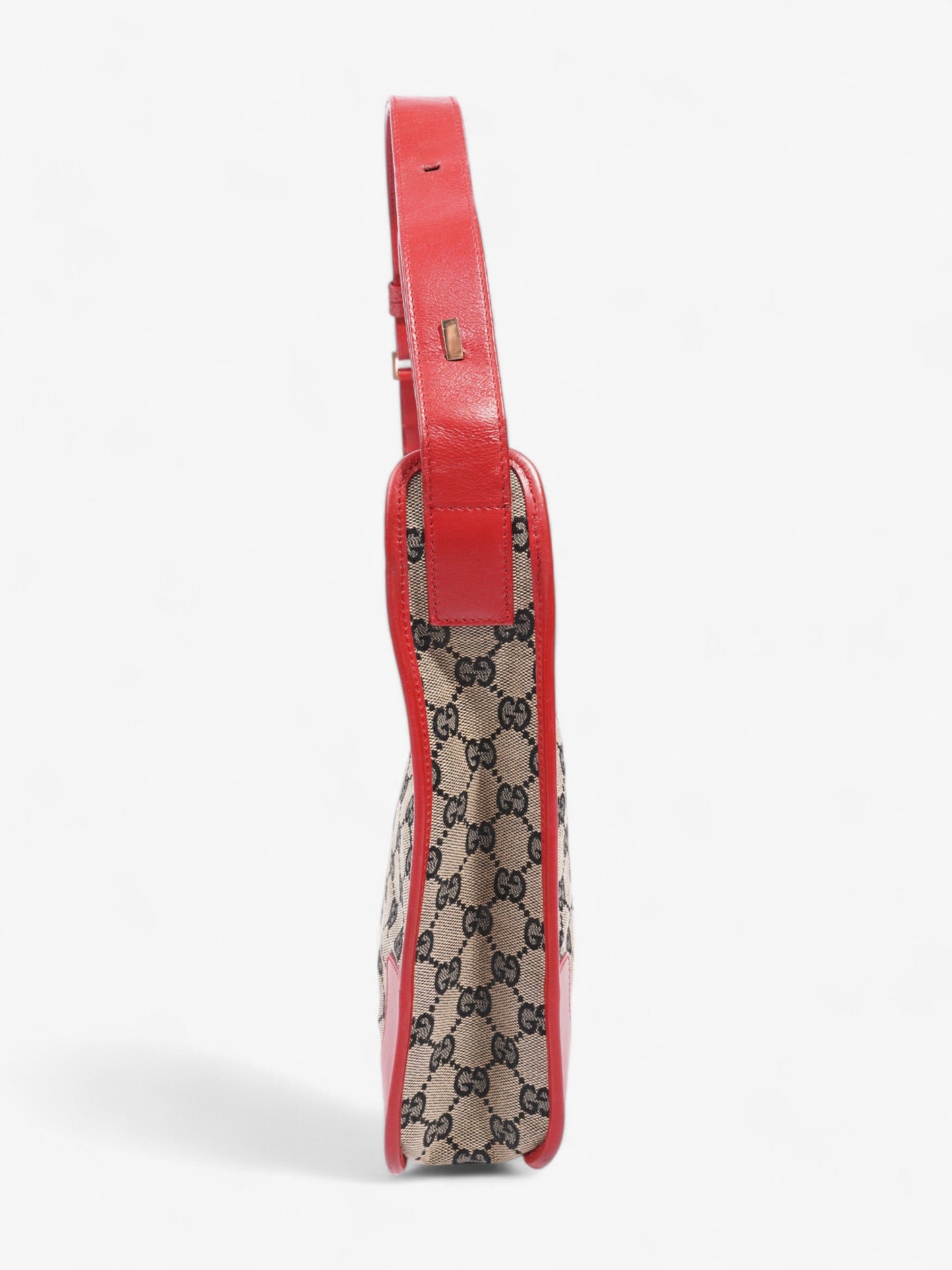 Gucci Shoulder Bag Supreme Canvas Beige Red Canvas