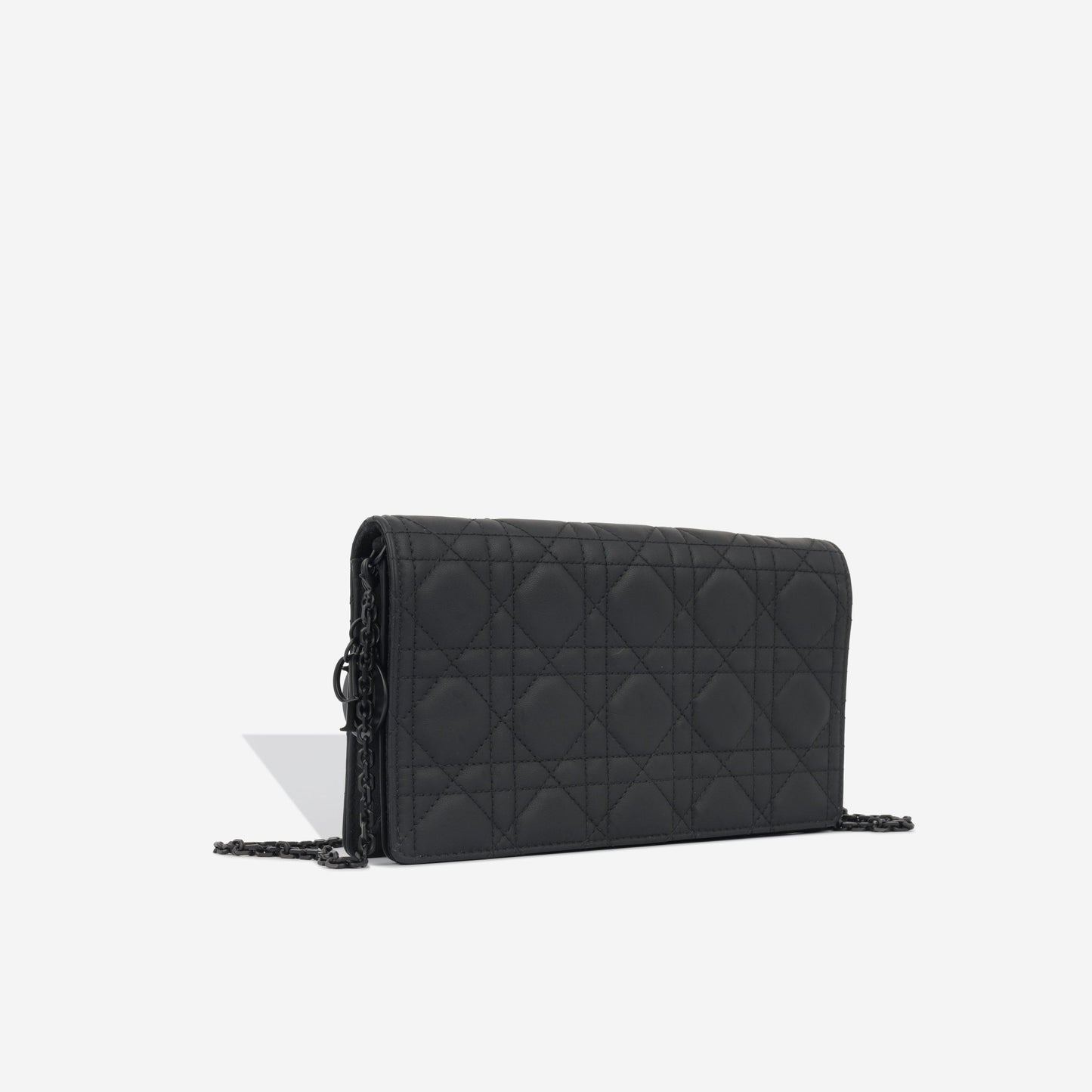 Dior Christian Lady Pouch Matte Crossbody Bag Black