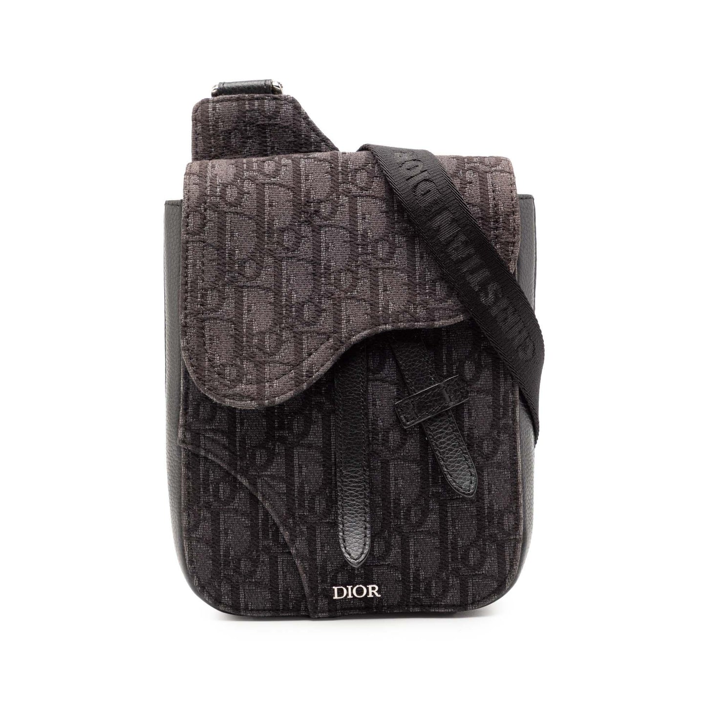 Dior Handbag Oblique Saddle Pouch Crossbody Canvas Brown Crossbody Bag