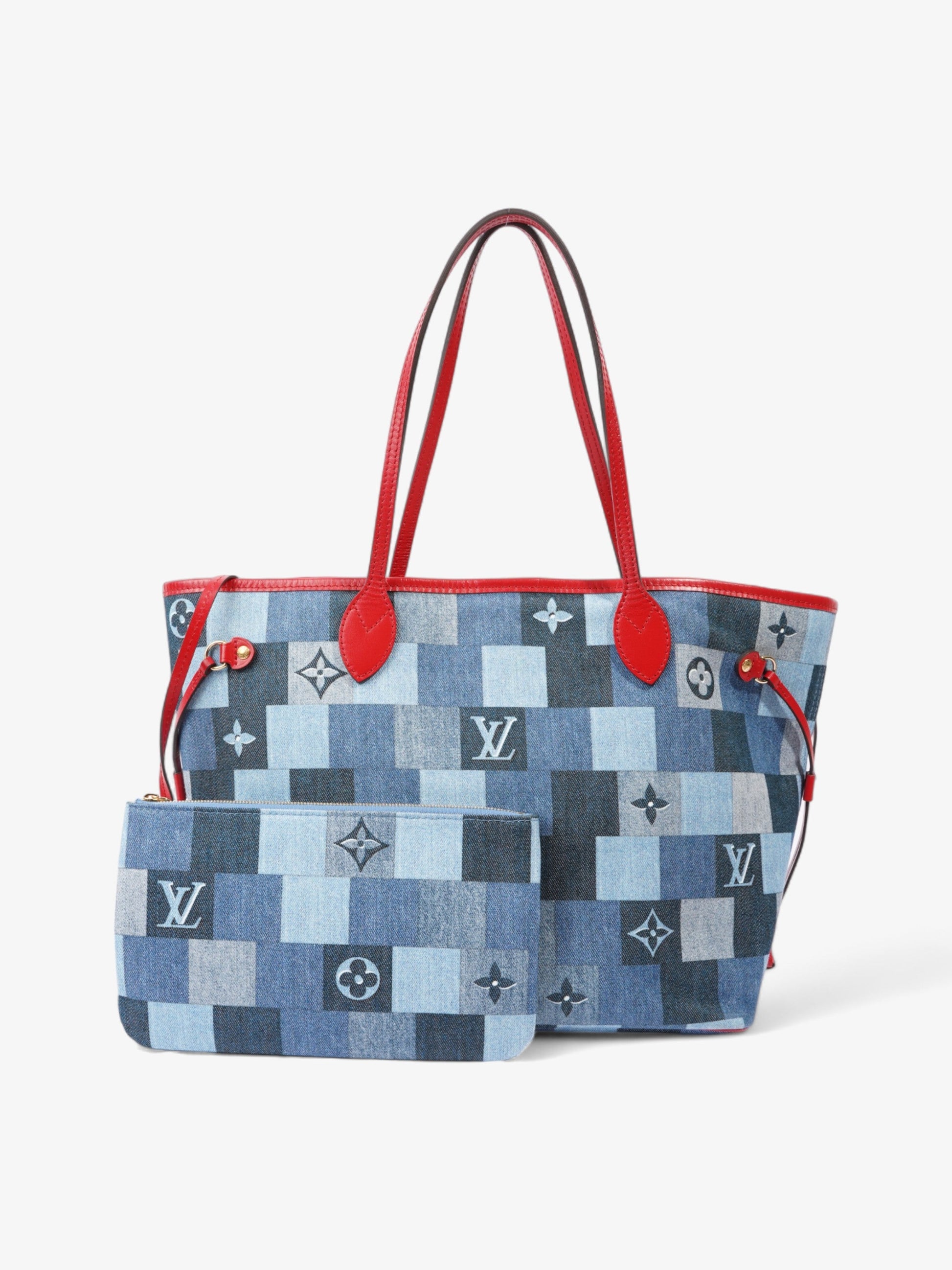 Louis Vuitton Neverfull MM Denim Monogram Tote Bag