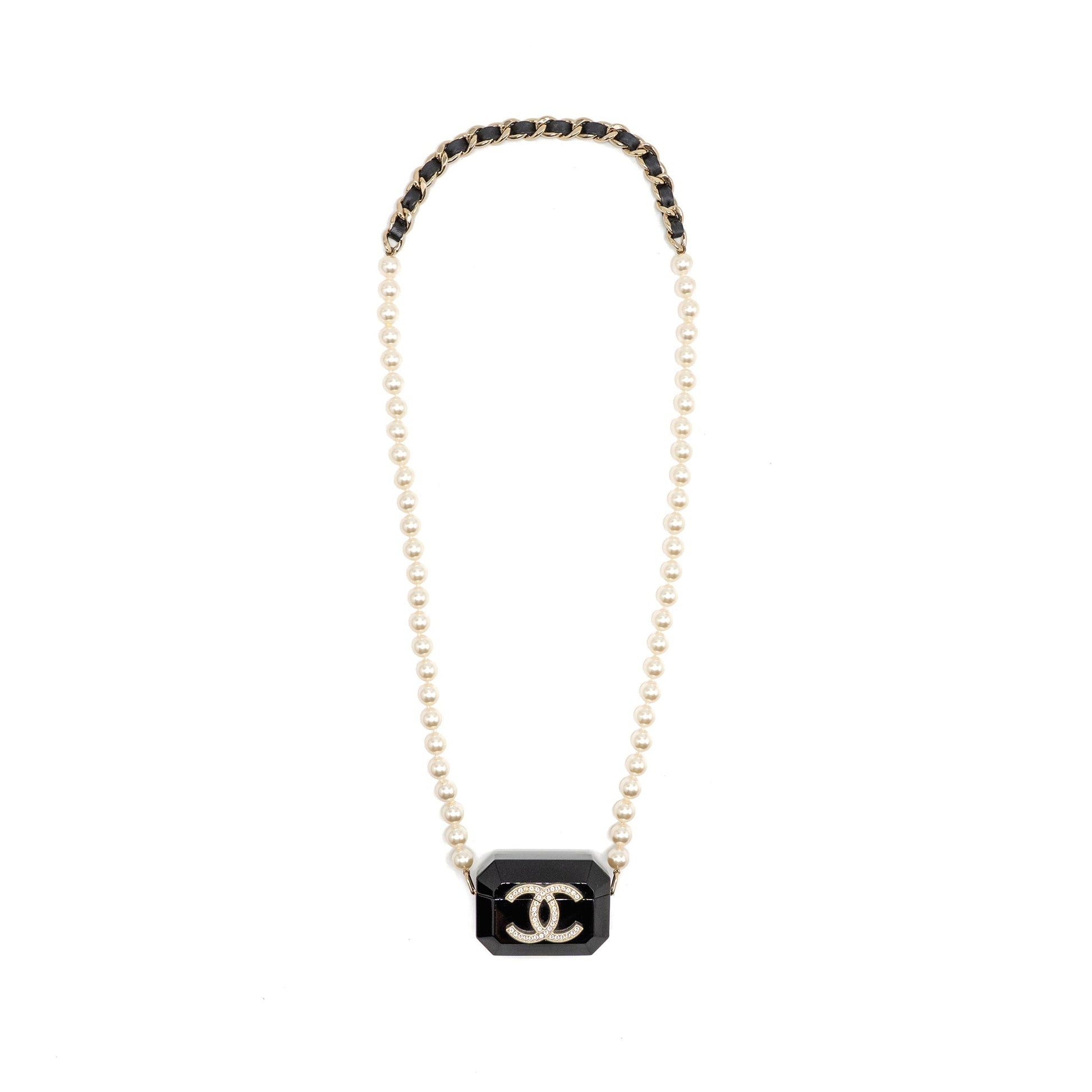 Chanel AirPods Pearl LGHW Black Handbag Black Lghw