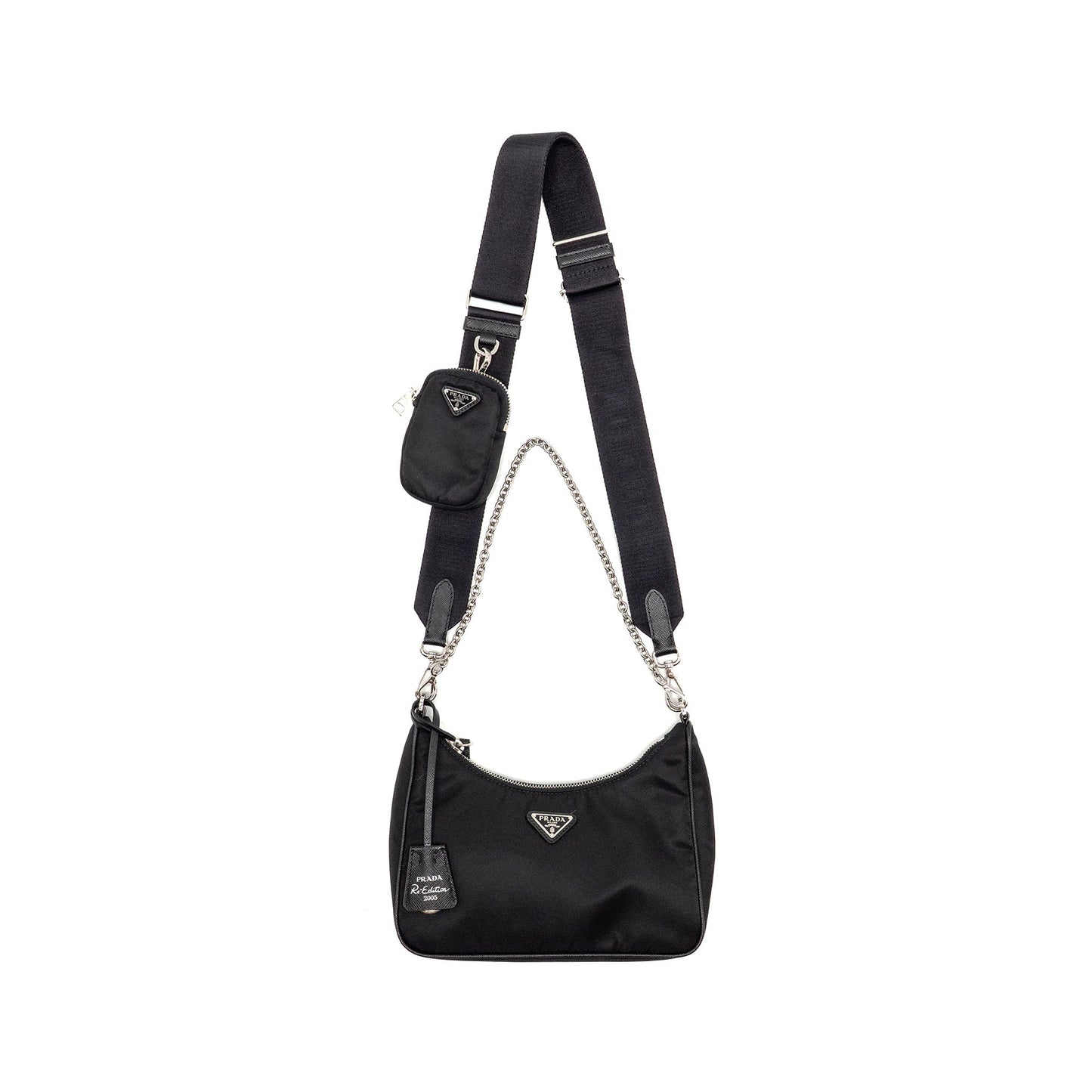 Prada Reedition Re Handbag Nylon Black Travel Bag