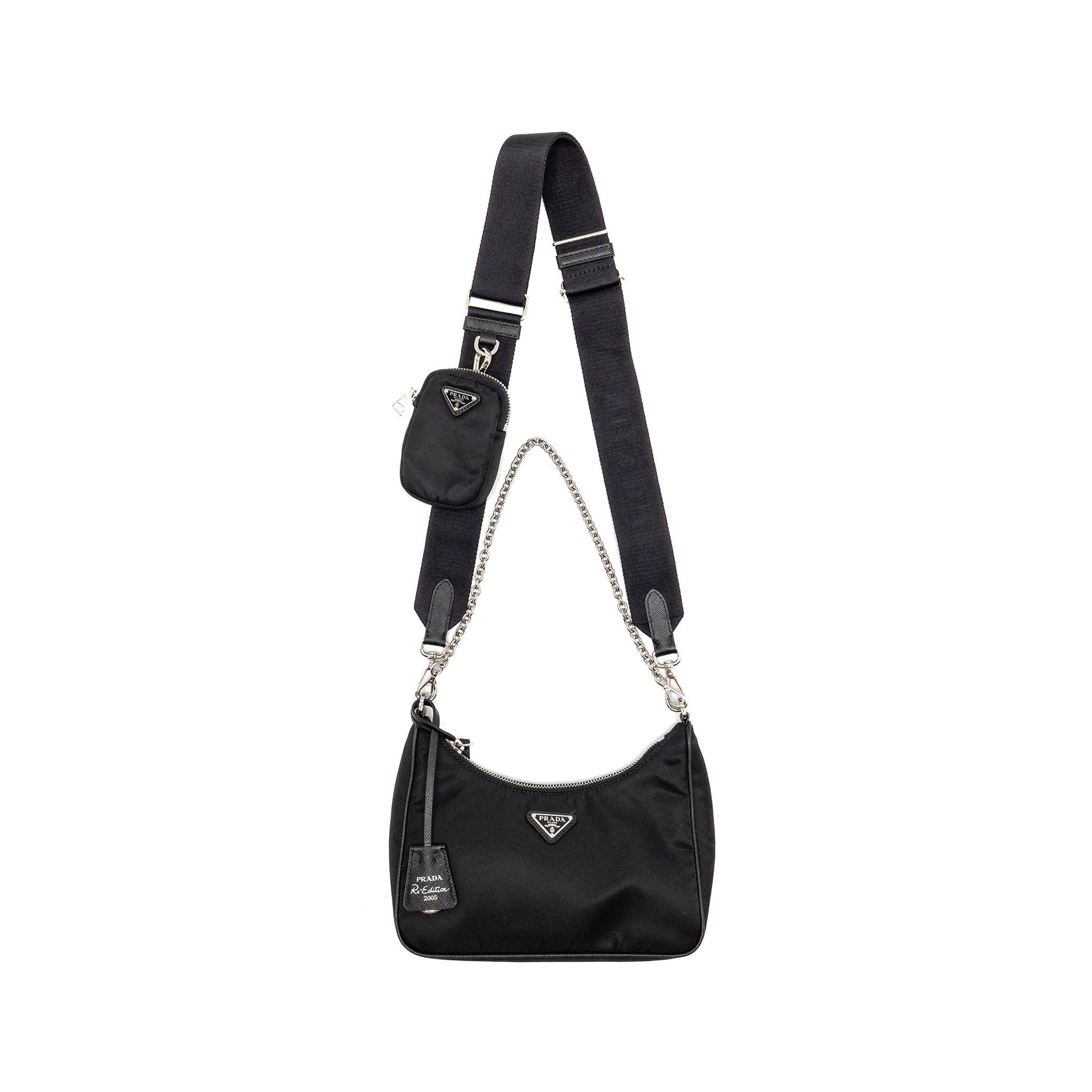 Prada Reedition Re Handbag Nylon Black Travel Bag