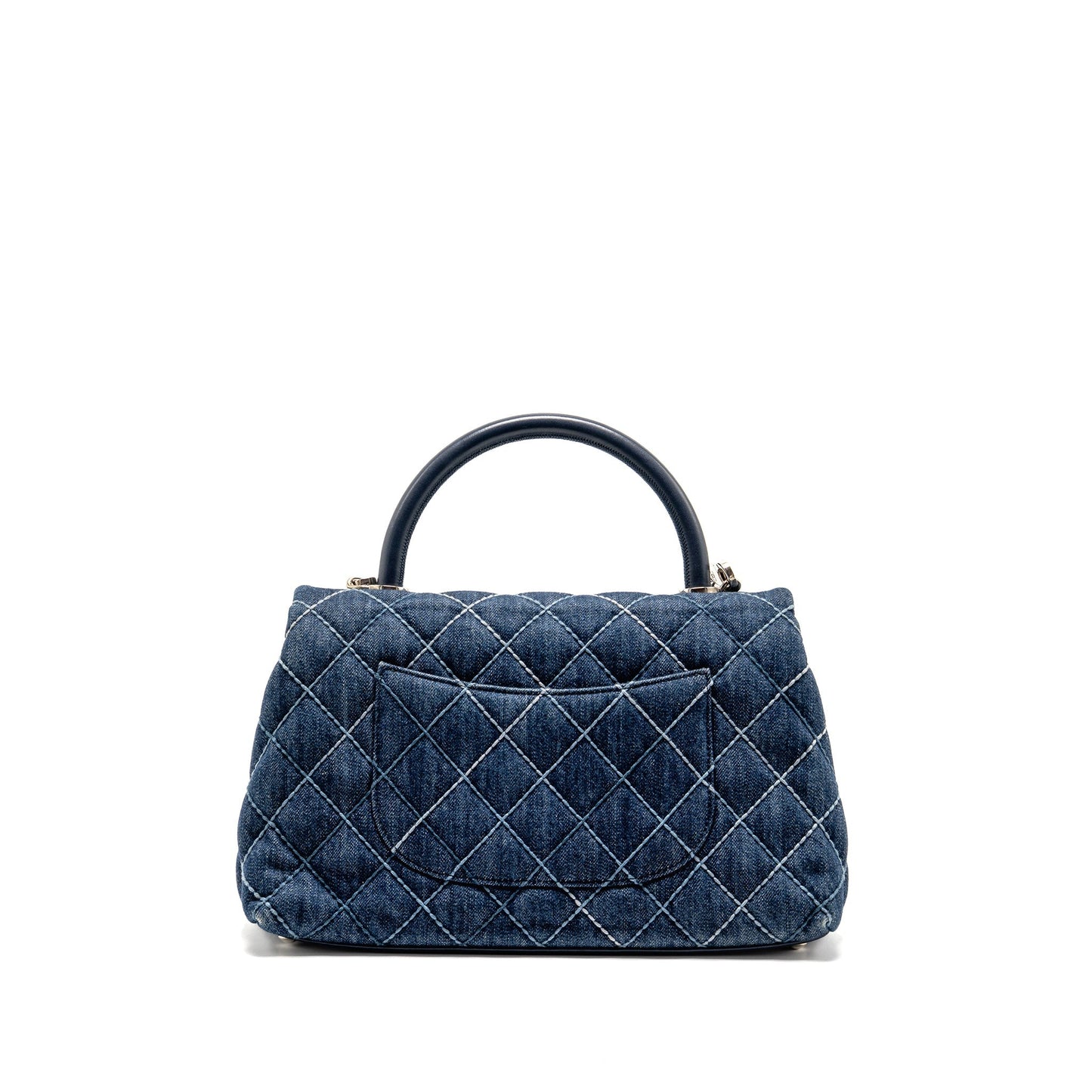 Chanel Coco Handle Denim SHW Blue Leather Handbag