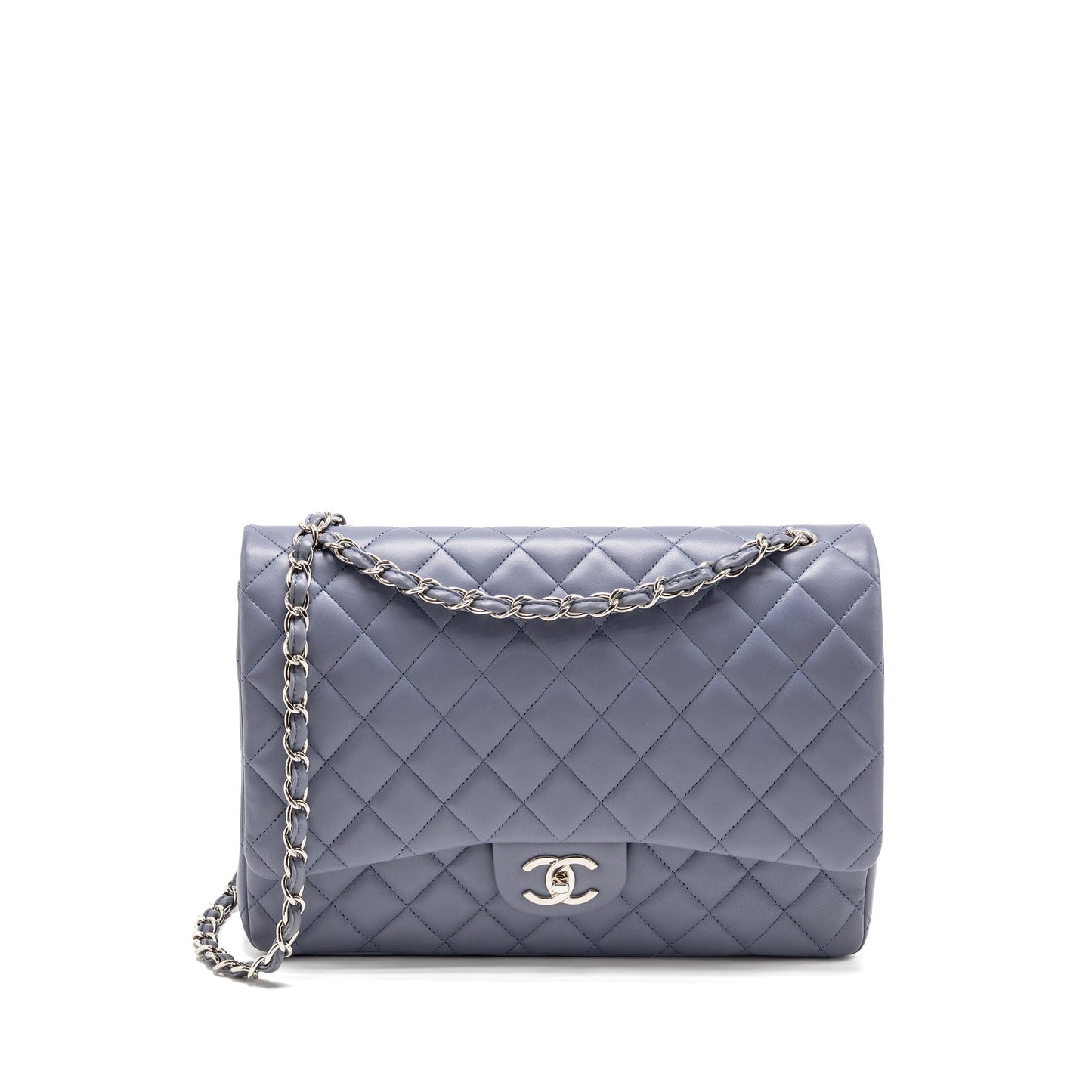 Chanel Maxi Classic Double Flap Lambskin Light Shoulder Bag