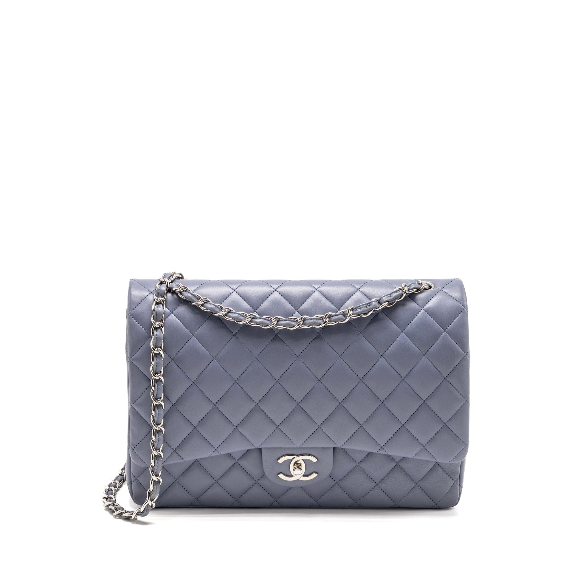 Chanel Maxi Classic Double Flap Lambskin Light Shoulder Bag