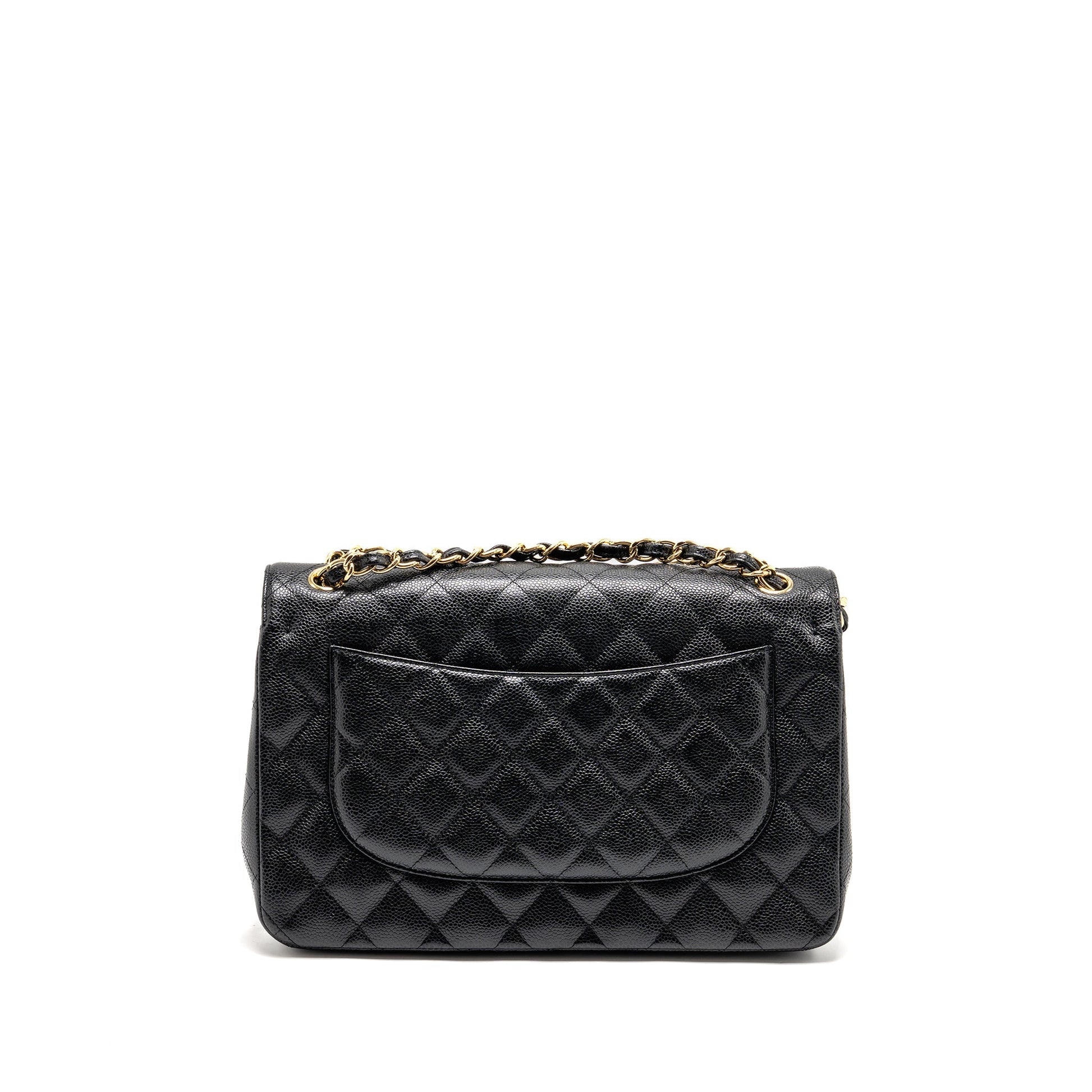 Chanel Jumbo Classic Double Flap Caviar GHW Black Shoulder Bag Ghw 12