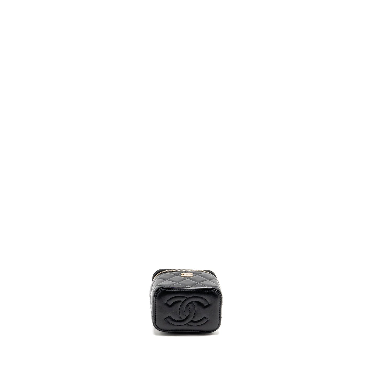 Chanel Pearl Crush Vanity Lambskin GHW Microchip Black Mini Bag Microchip 1