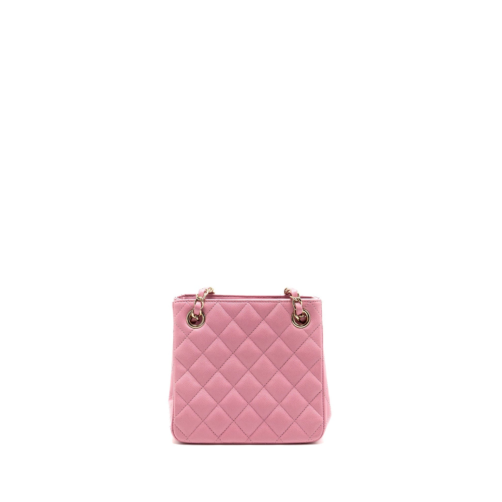 Chanel Bucket hobo caviar LGHW microchip Pink Shoulder Bag