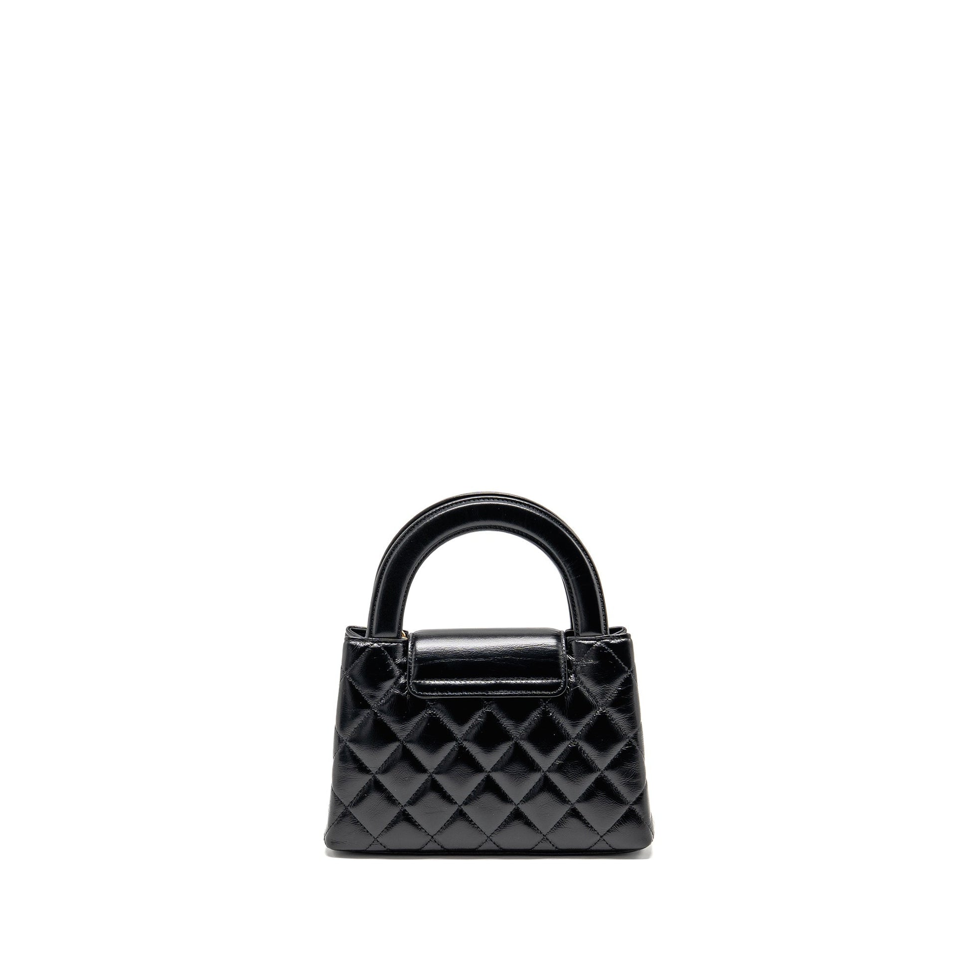 Chanel Kelly Shopping Calfskin GHW Microchip Black Tote Bag Black Ghwmicrochip