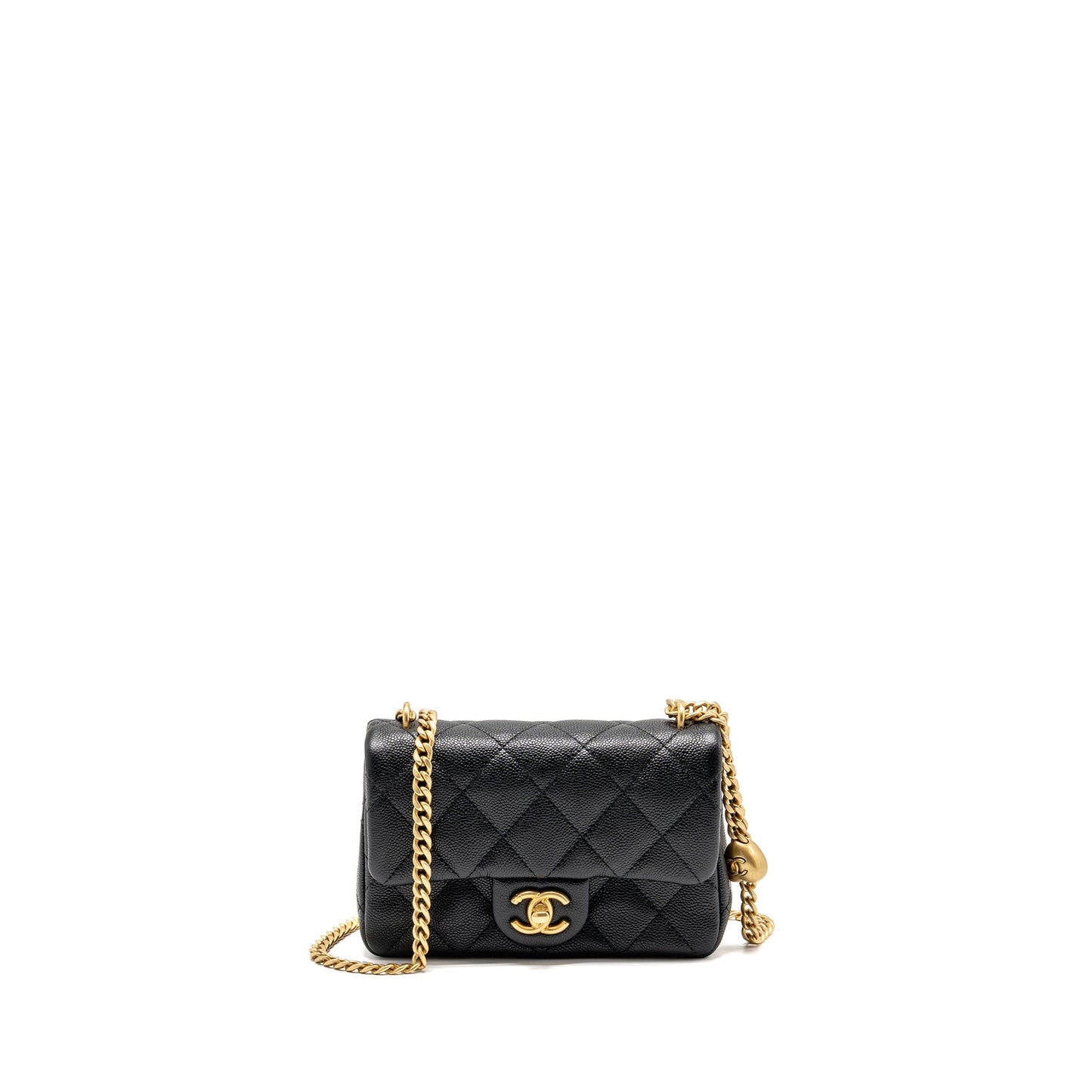 Chanel Coco Love Flap Adjustable Caviar GHW Black Shoulder Bag 5
