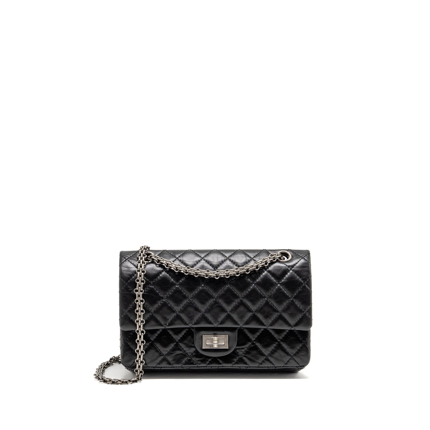 Chanel 2.55 Reissue Flap Aged Calfskin SHW Black Small Shoulder Bag