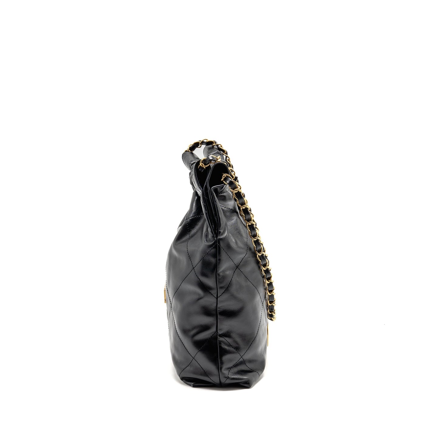 Chanel 22 Shiny Calfskin GHW microchip Black Small Handbag Ghwmicrochip 1