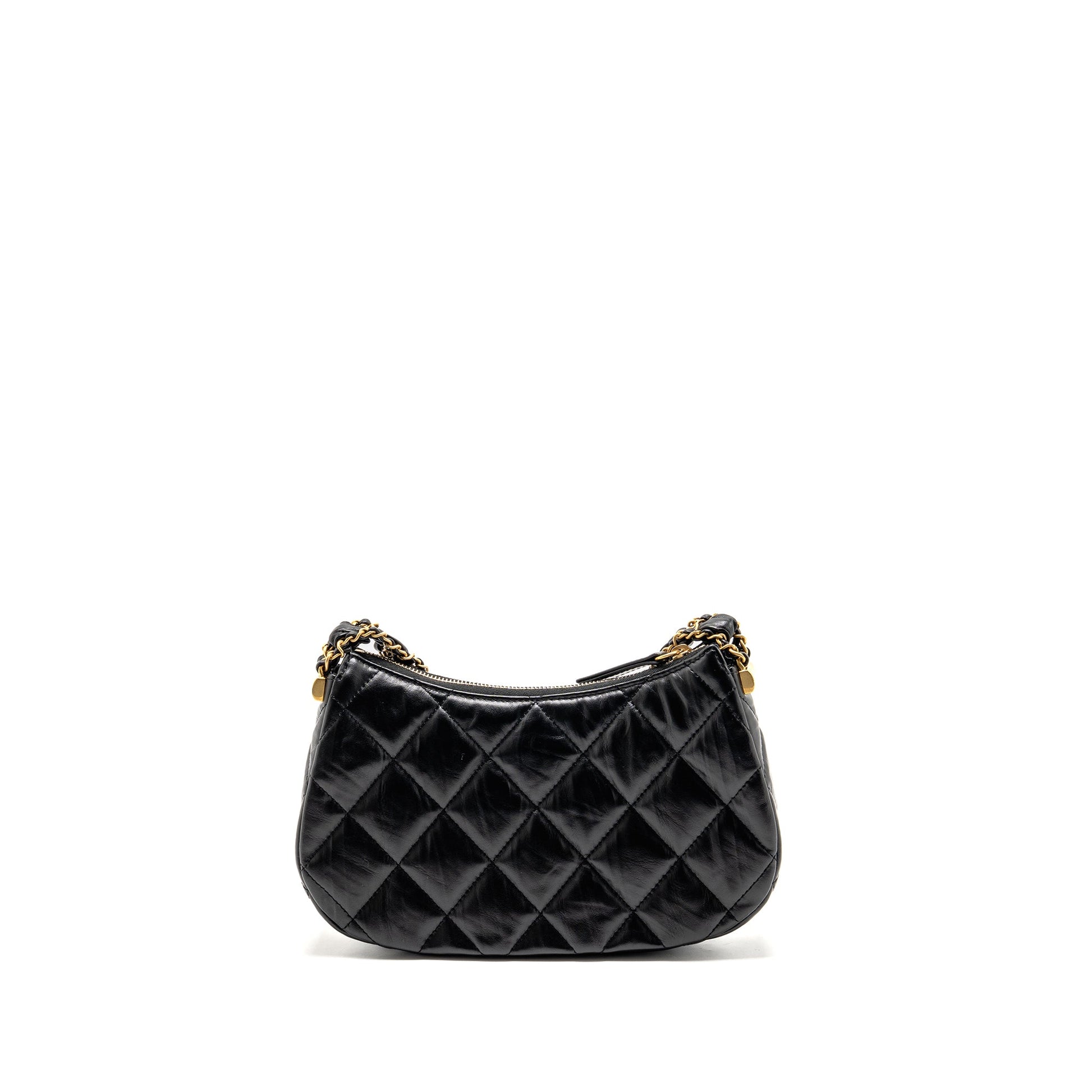 Chanel 23K 19 Hobo Calfskin GHW Microchip Black Shoulder Bag Black 6