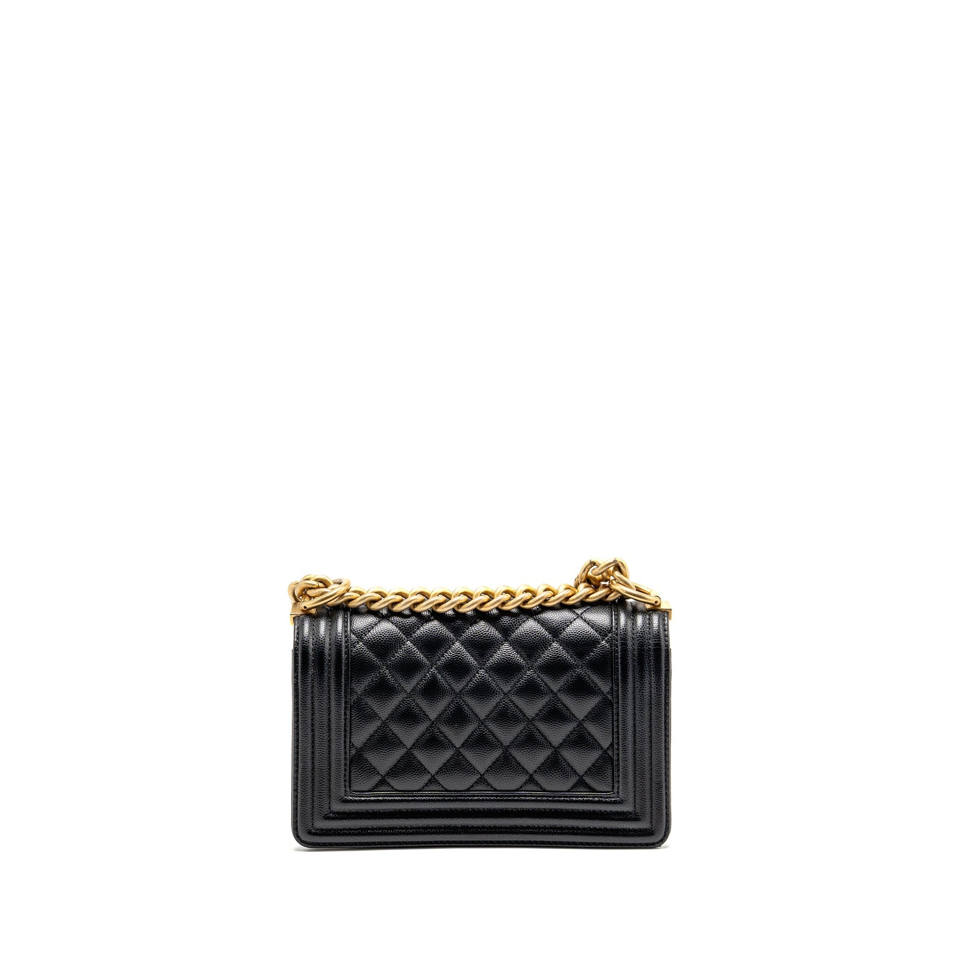Chanel Boy Caviar GHW Microchip Black Small Handbag Microchip 1