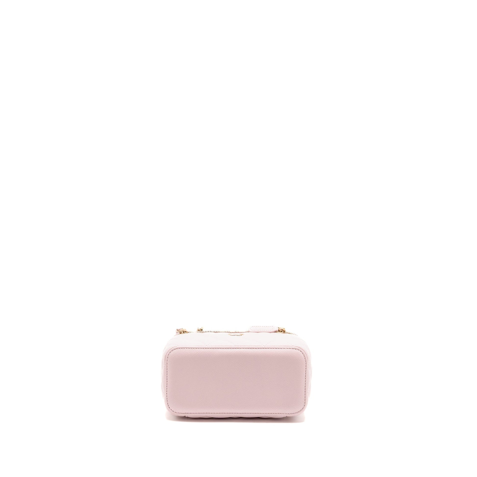 Chanel 22p Long Vanity Logo Light Caviar Pink Handbag