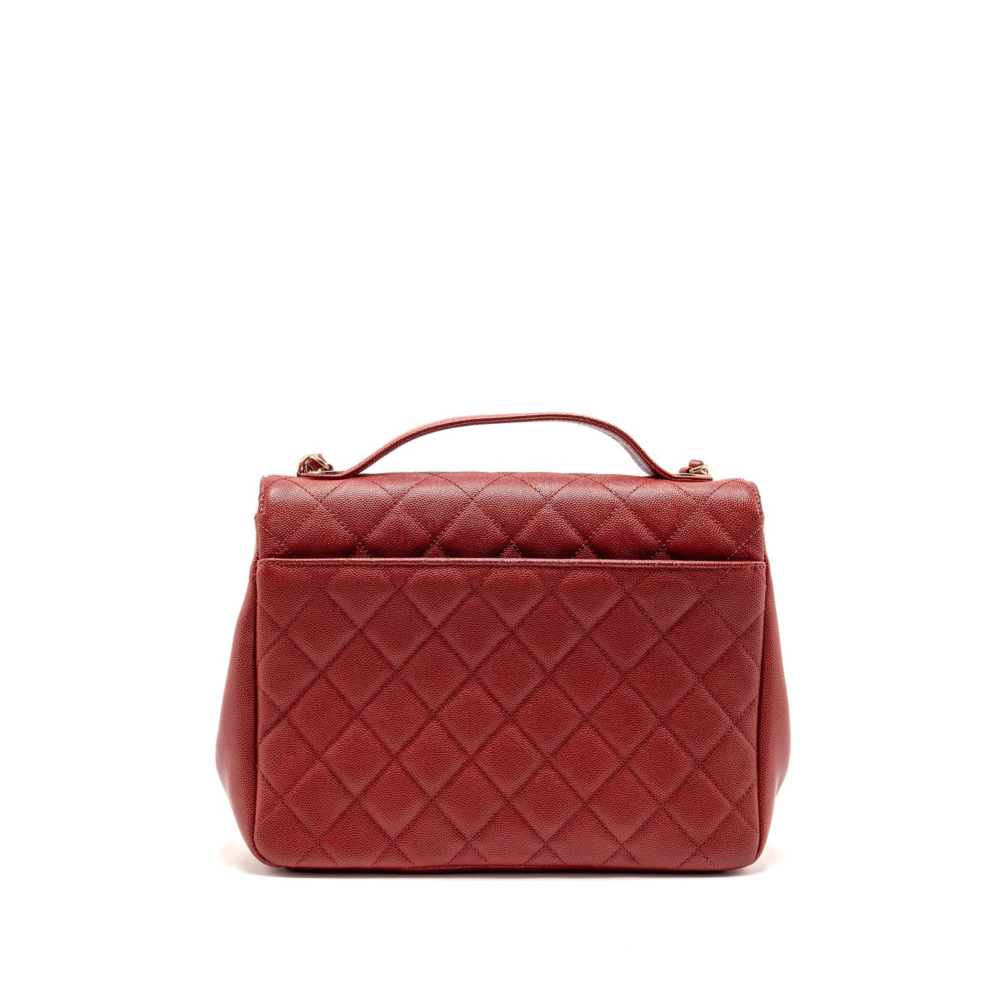 Chanel Business Affinity Caviar LGHW Red Handbag