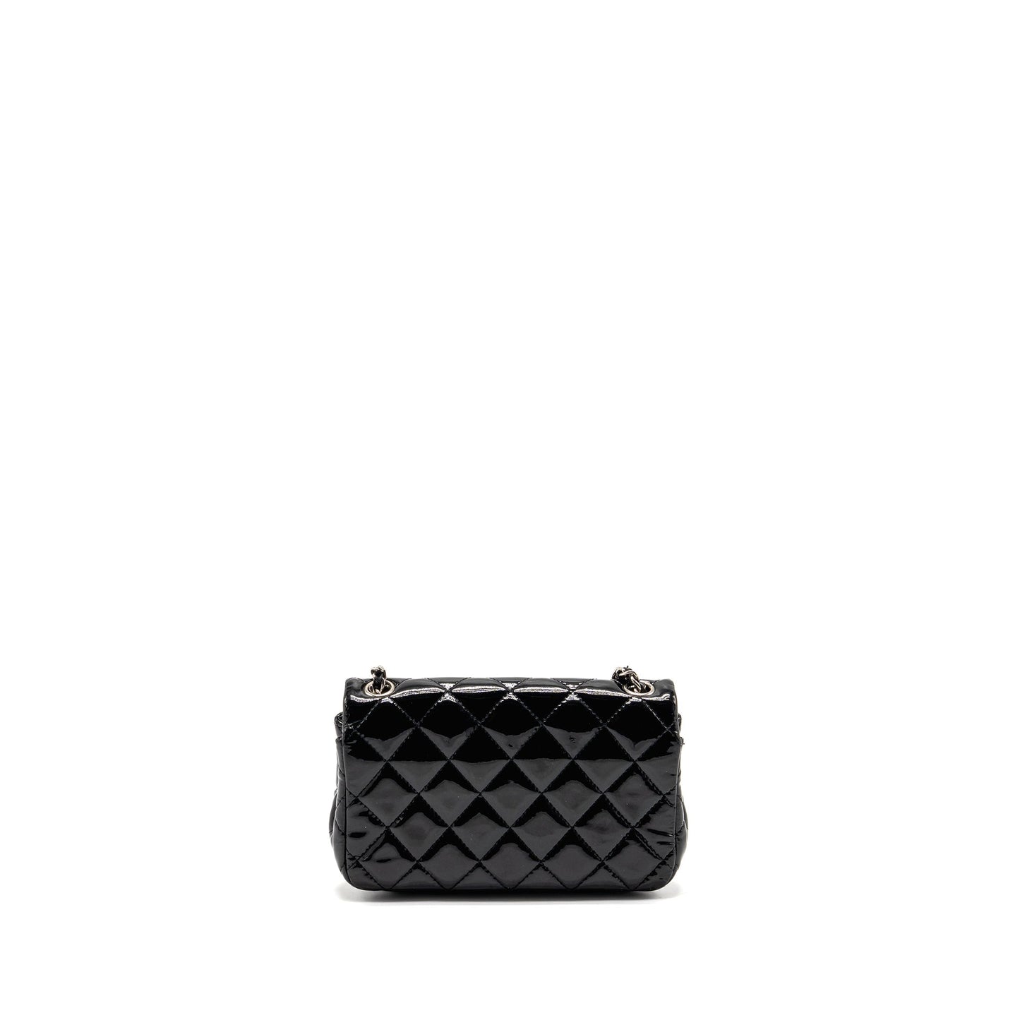 Chanel CC Flap Patent SHW Black Pink Shoulder Bag