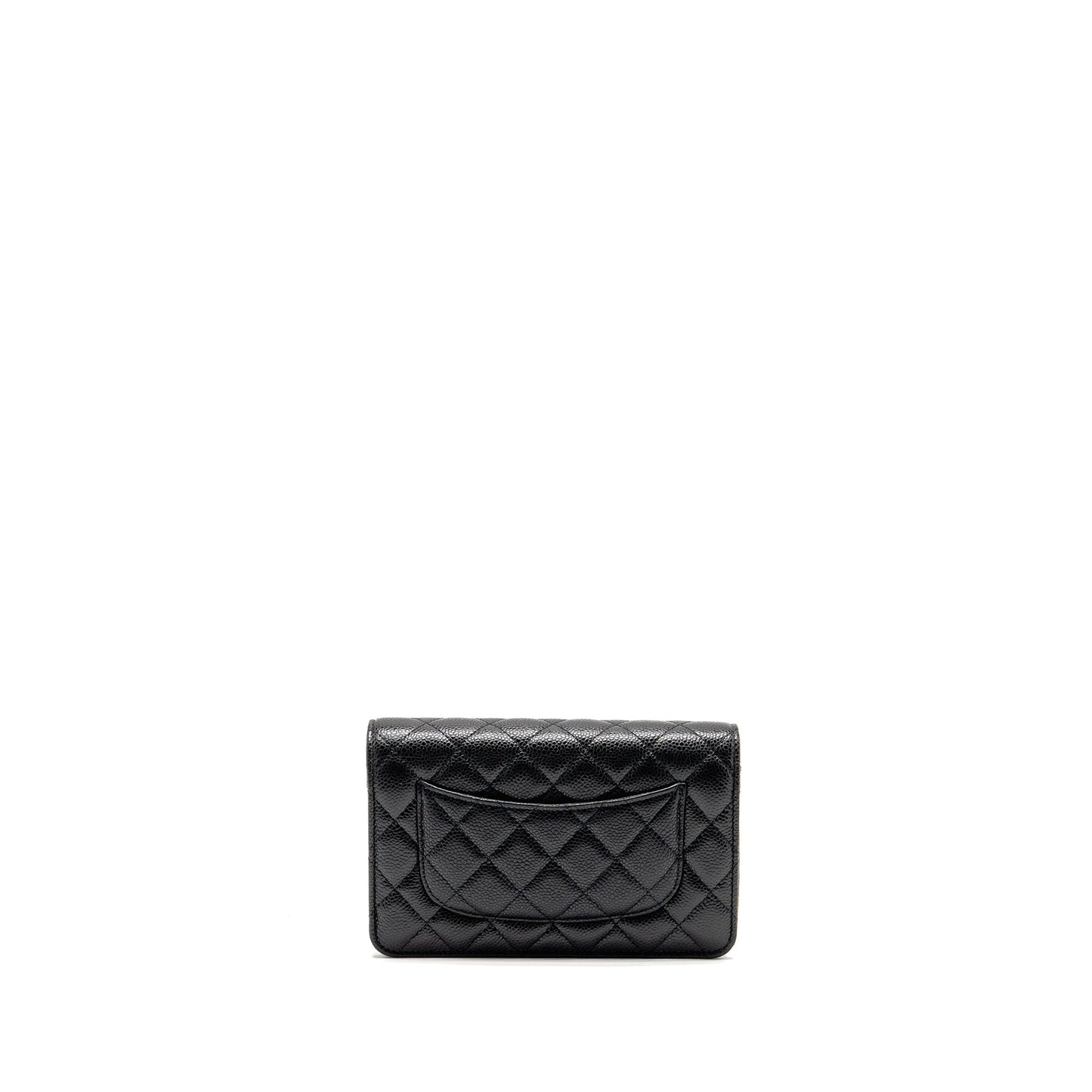 Chanel Classic on Caviar SHW Black Wallet Case Shw 10